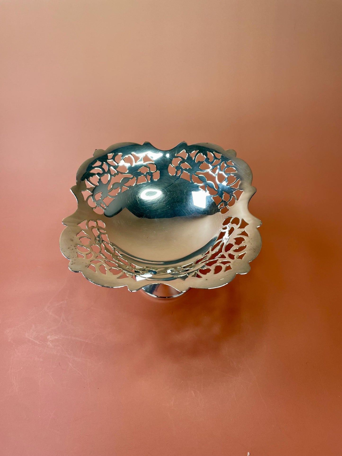 Silver Plated Pedestal Serving Dish  5.5 inches wide