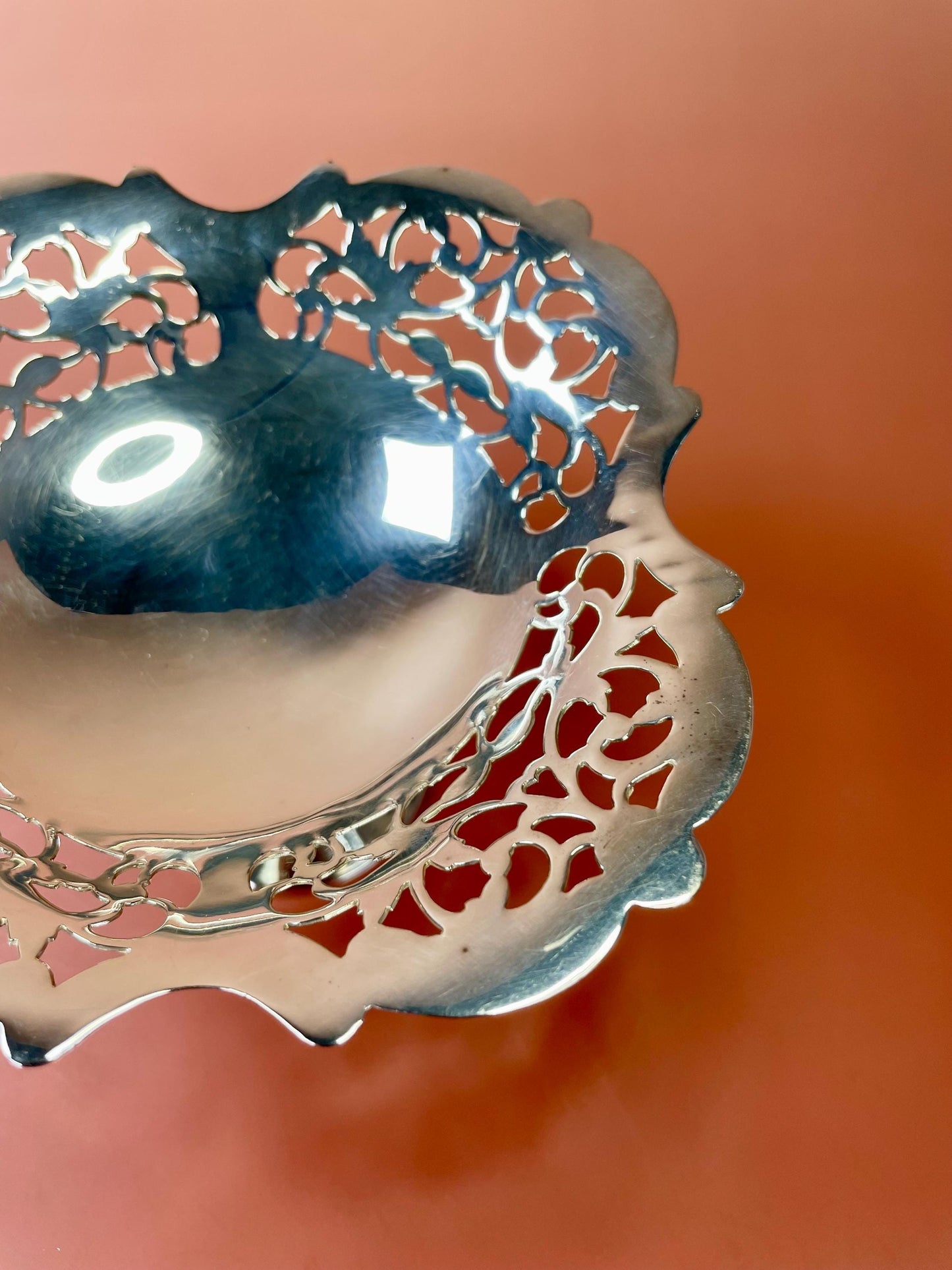 Silver Plated Pedestal Serving Dish  5.5 inches wide