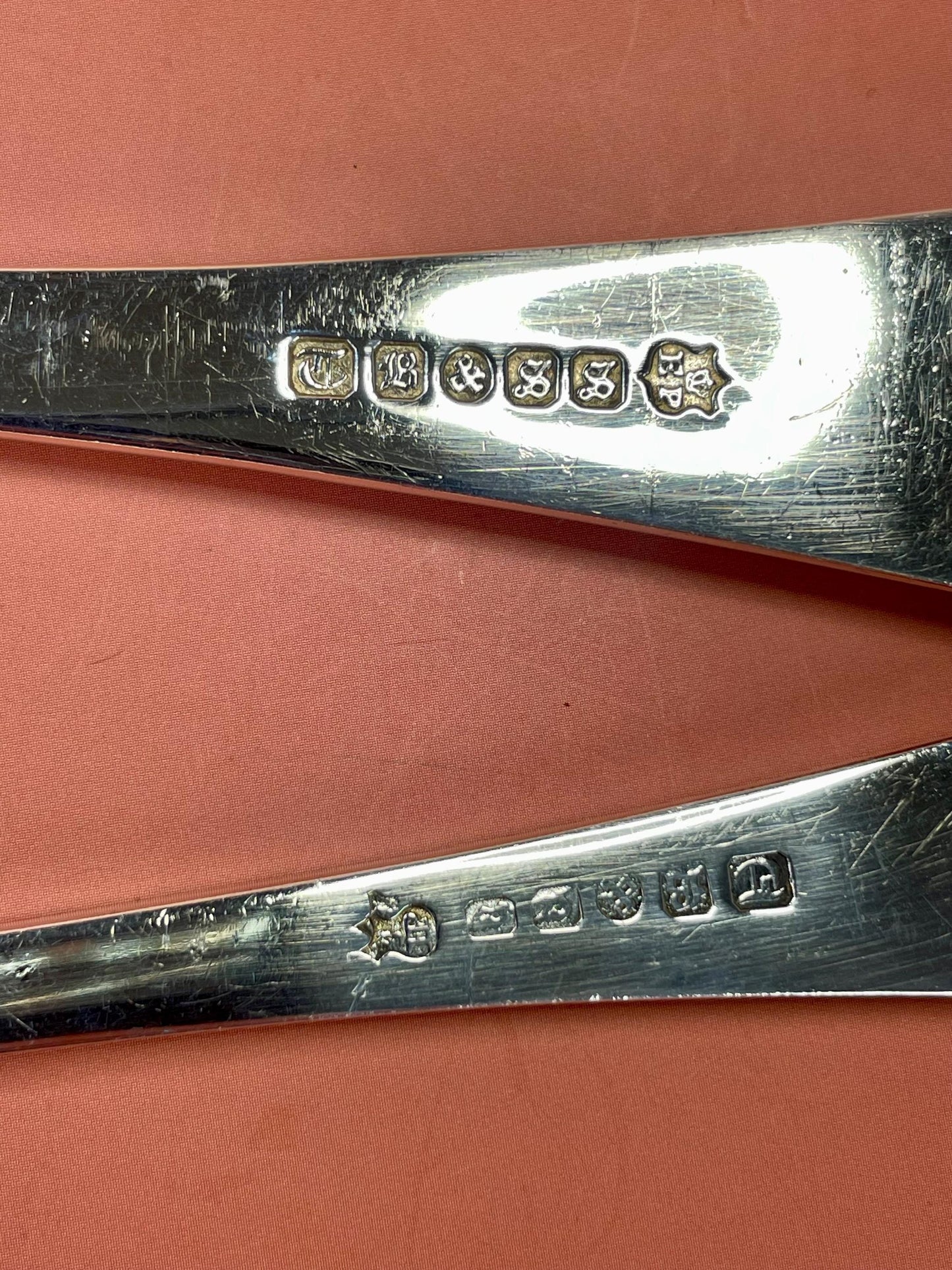 Lovely pair 9 inch long silver plated spoons  wonderful gift