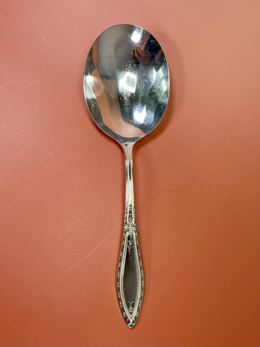 A Lovely ornate Silver Plated serving spoon  ready to gift or use