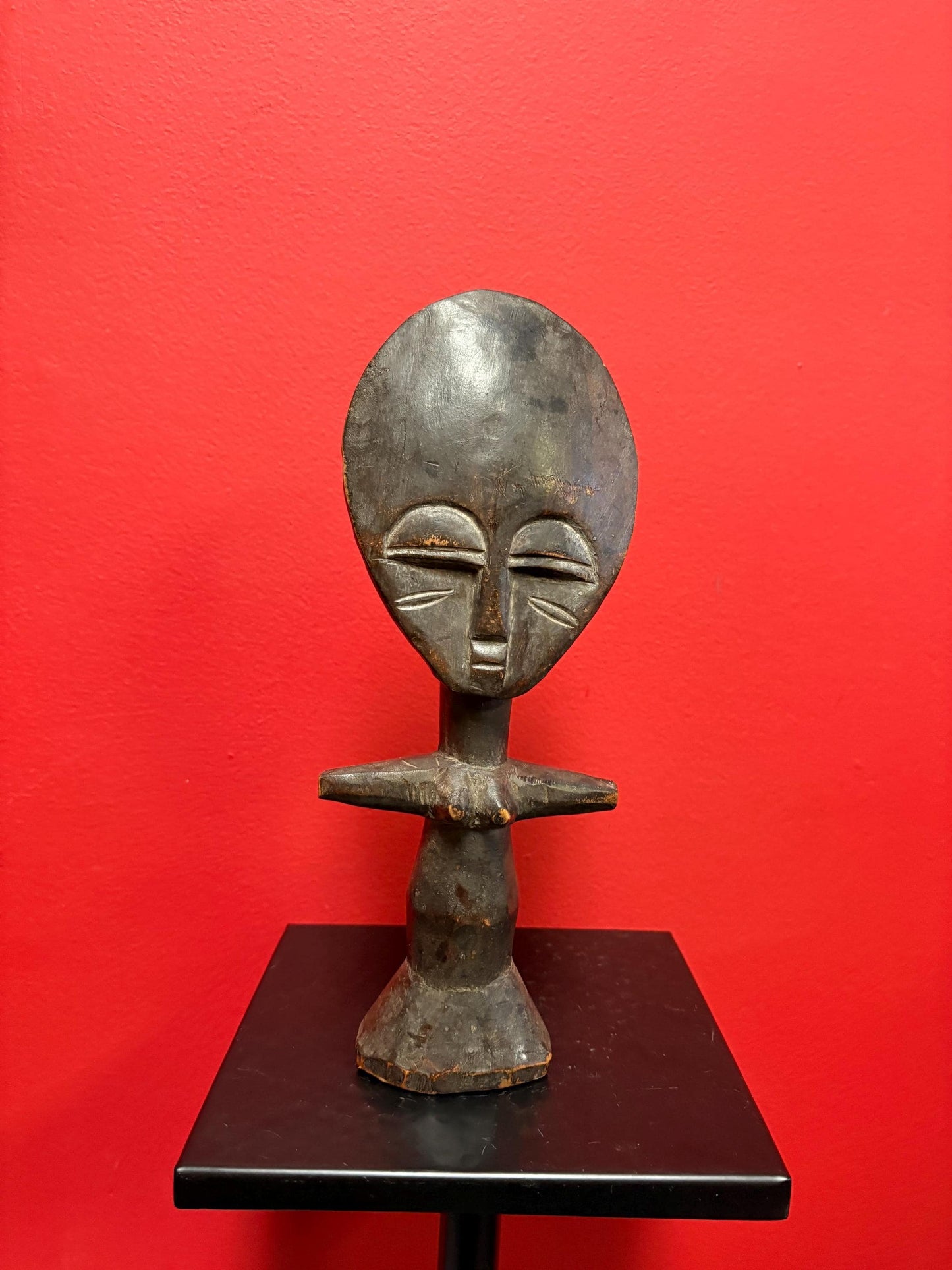 Beautiful African authentic Ashanti doll  11 inches high and a tribal beauty  nice patina  good antique condition