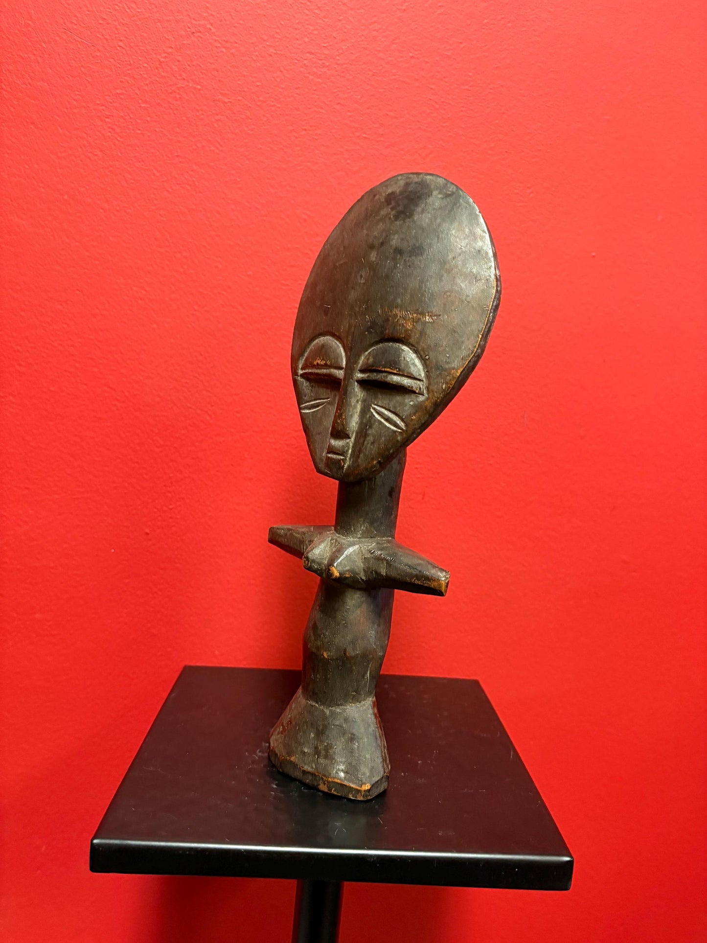 Beautiful African authentic Ashanti doll  11 inches high and a tribal beauty  nice patina  good antique condition