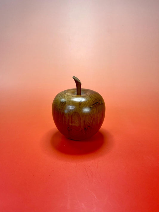Hand Carved and Polished Wooden Apple