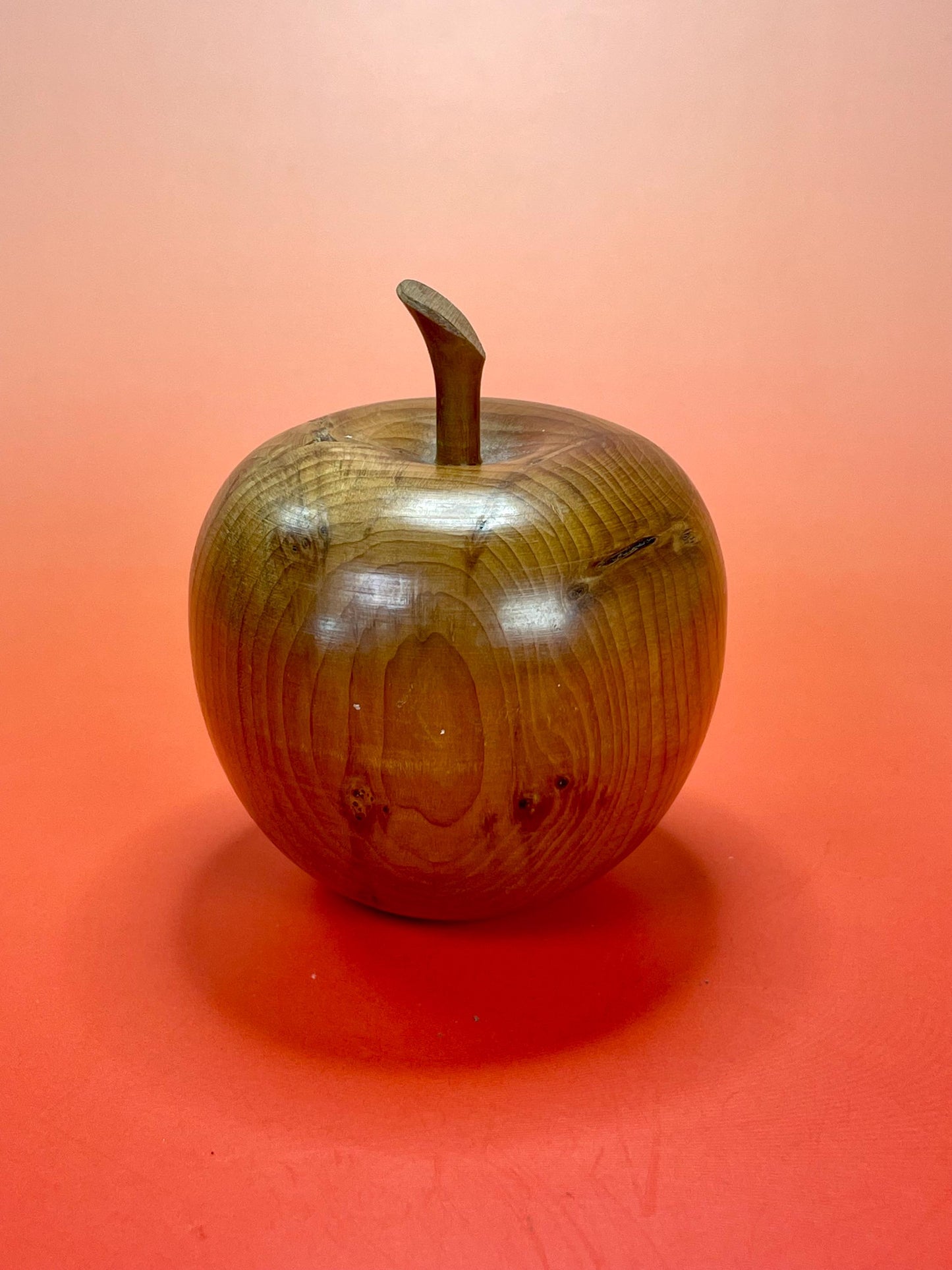 Hand Carved and Polished Wooden Apple