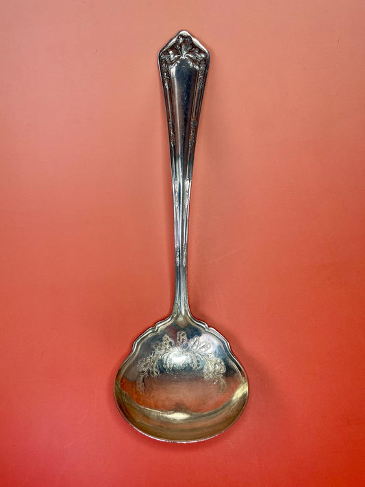 6.25 inch long, Antique Silver plated ladle  Nice condition