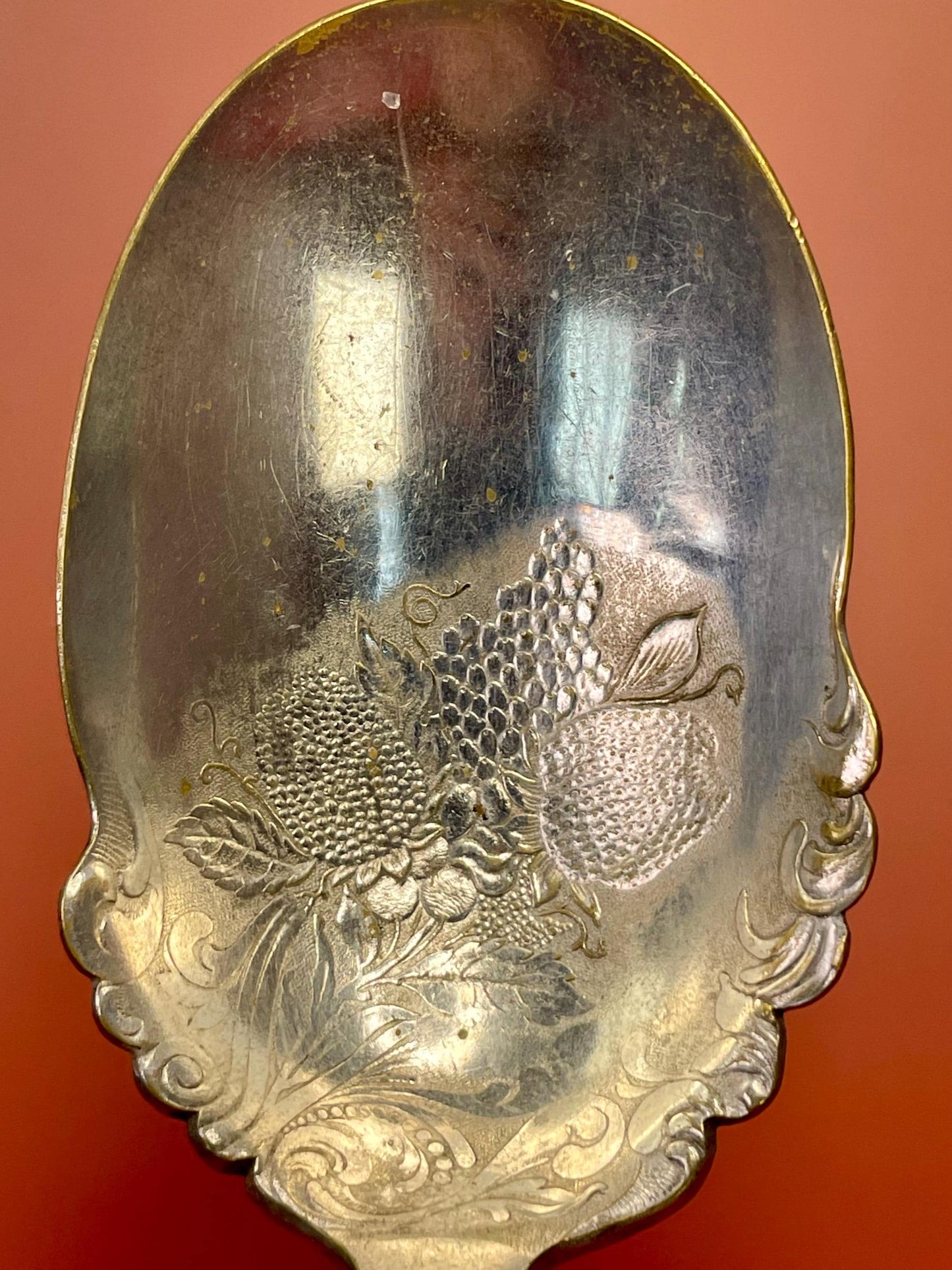 A Lovely ornate Silver Plated serving spoon  ready to gift or use