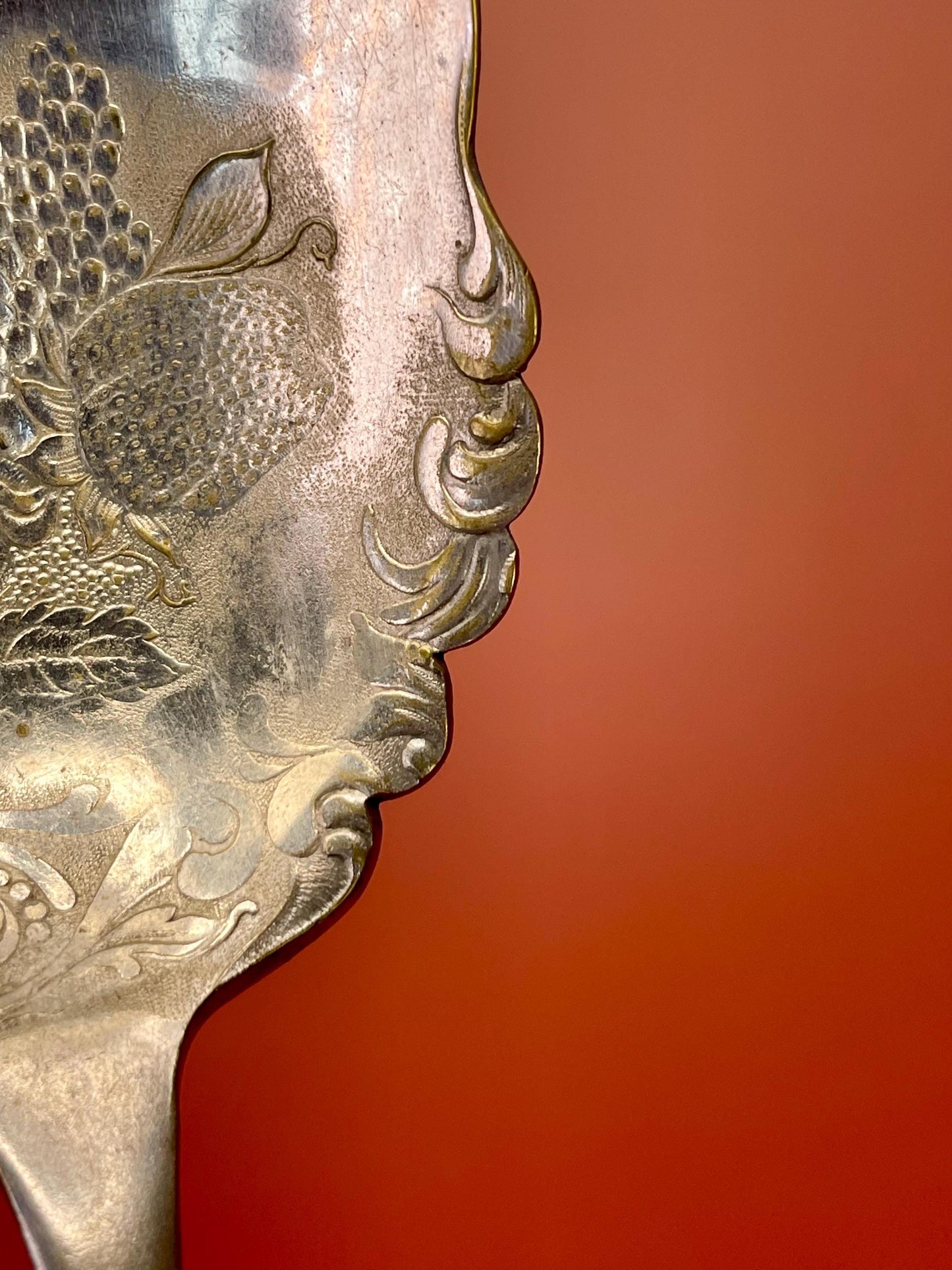 A Lovely ornate Silver Plated serving spoon  ready to gift or use