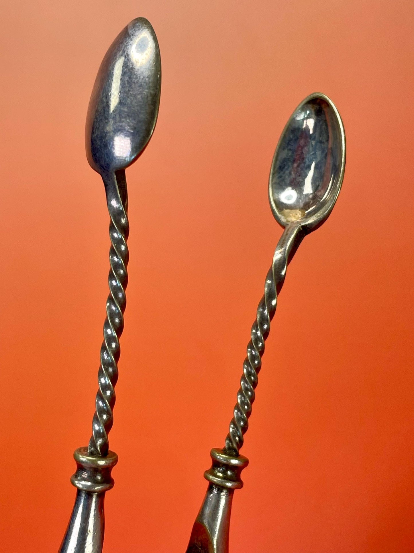 A  Beautiful set of miniature sterling silver nips — great value and need polish- perfect gift - tea time