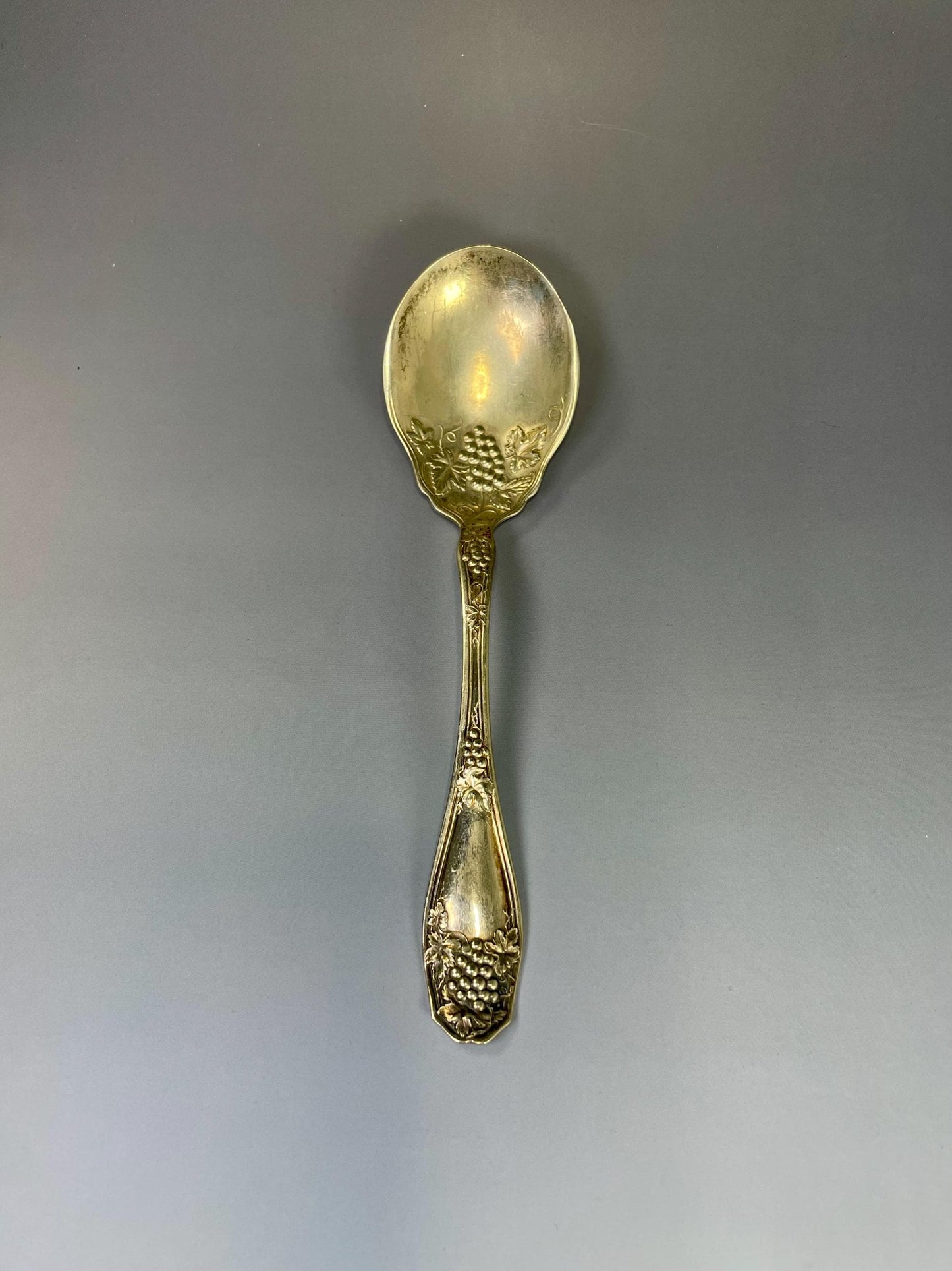 A Lovely Grape Design Silver Plated serving spoon  ready to gift or use