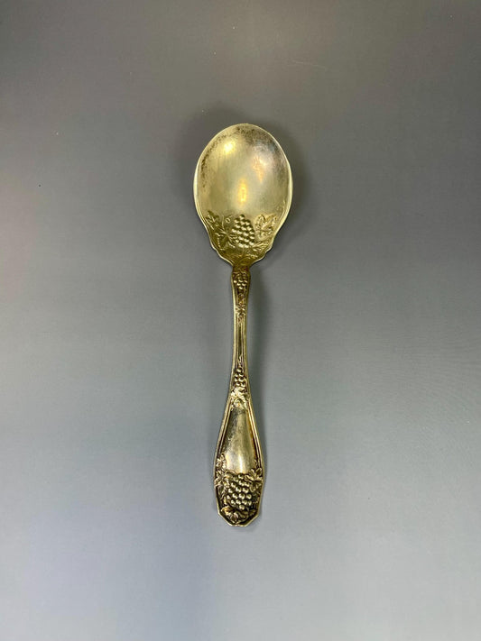 A Lovely Grape Design Silver Plated serving spoon  ready to gift or use