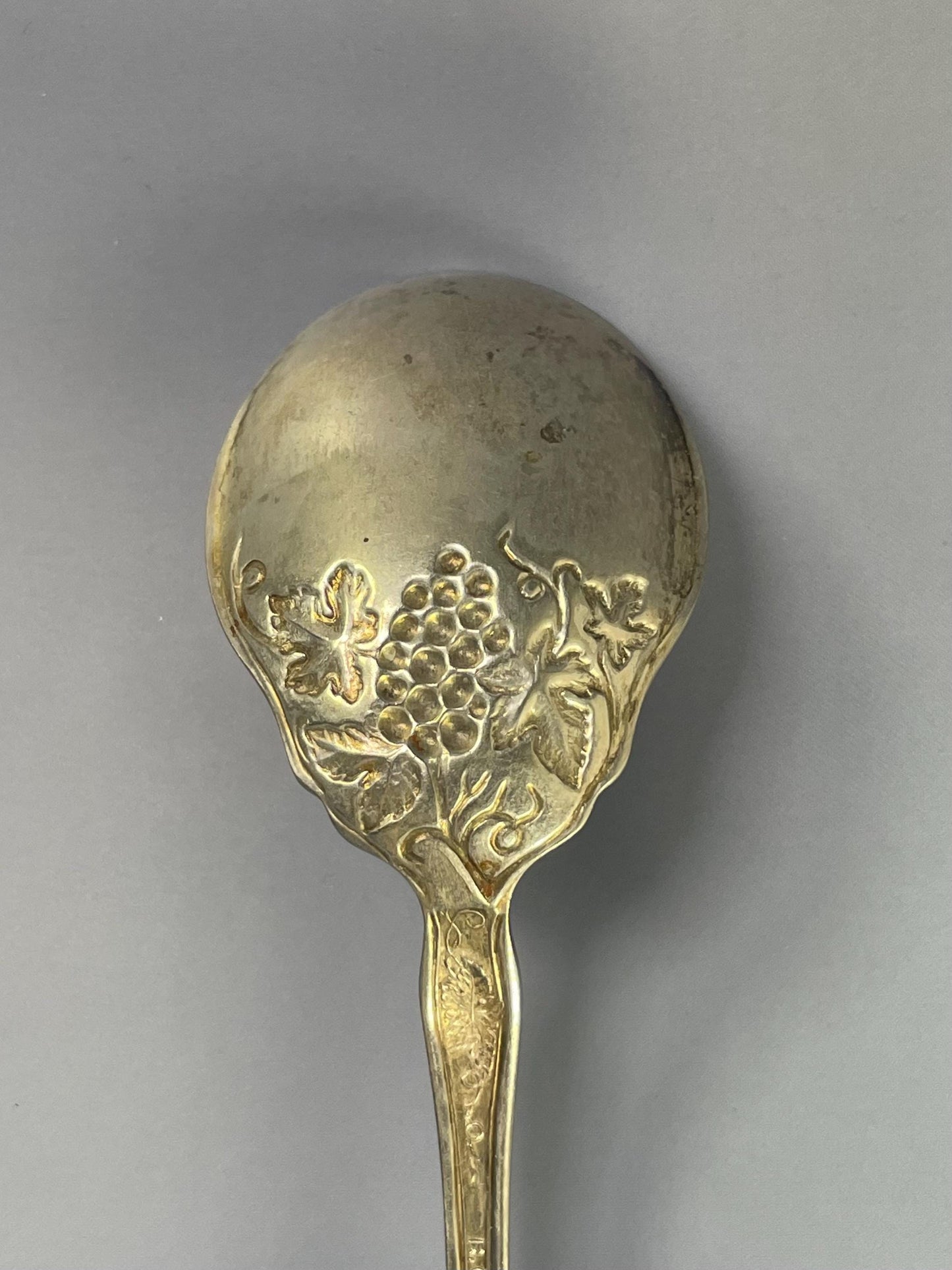 A Lovely Grape Design Silver Plated serving spoon  ready to gift or use