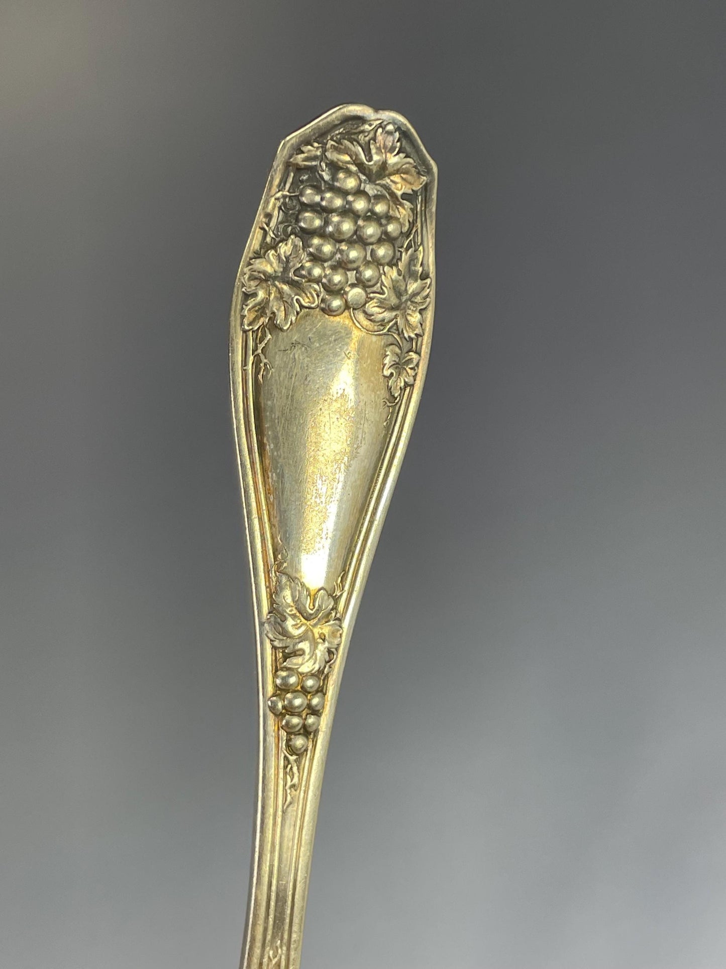 A Lovely Grape Design Silver Plated serving spoon  ready to gift or use