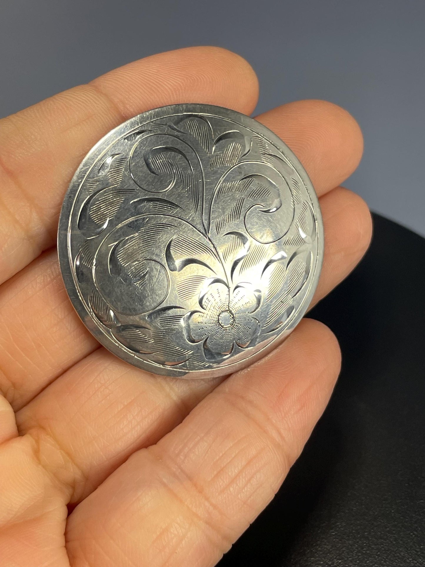 Stunning Sterling Silver Brooch and Earring Set