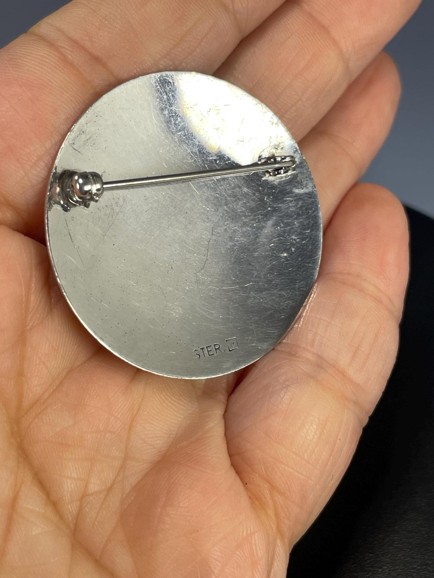 Stunning Sterling Silver Brooch and Earring Set