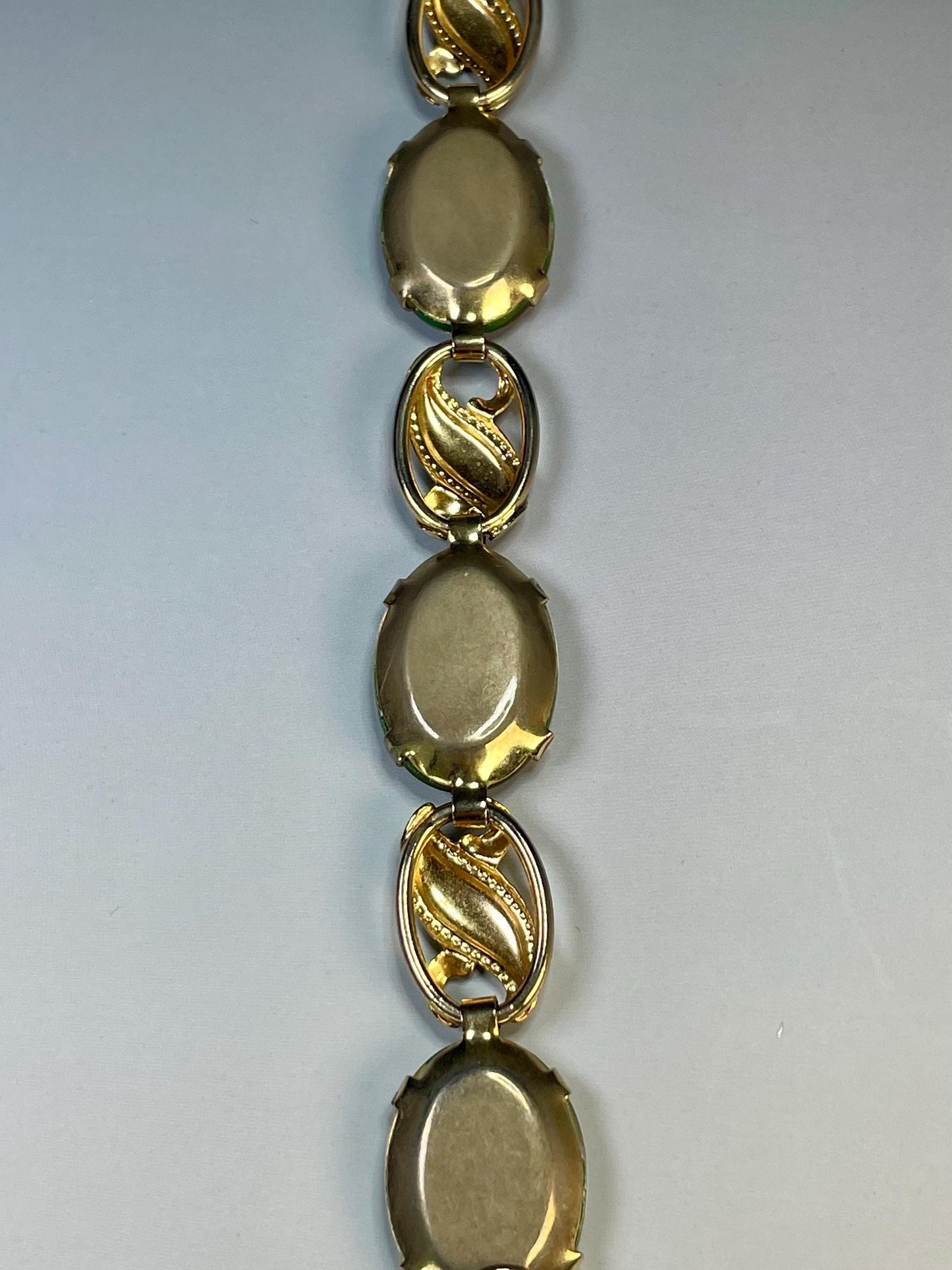 Elegant Vintage Enamel and Gold-Tone Bracelet