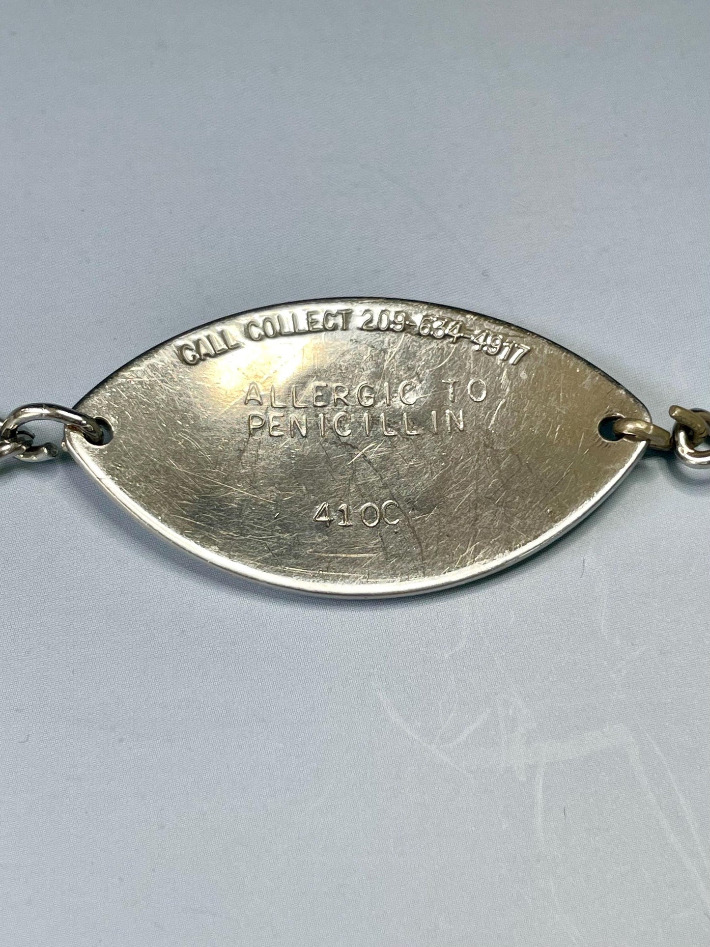 Vintage Medical Alert Bracelet  Allergic to Penicillin