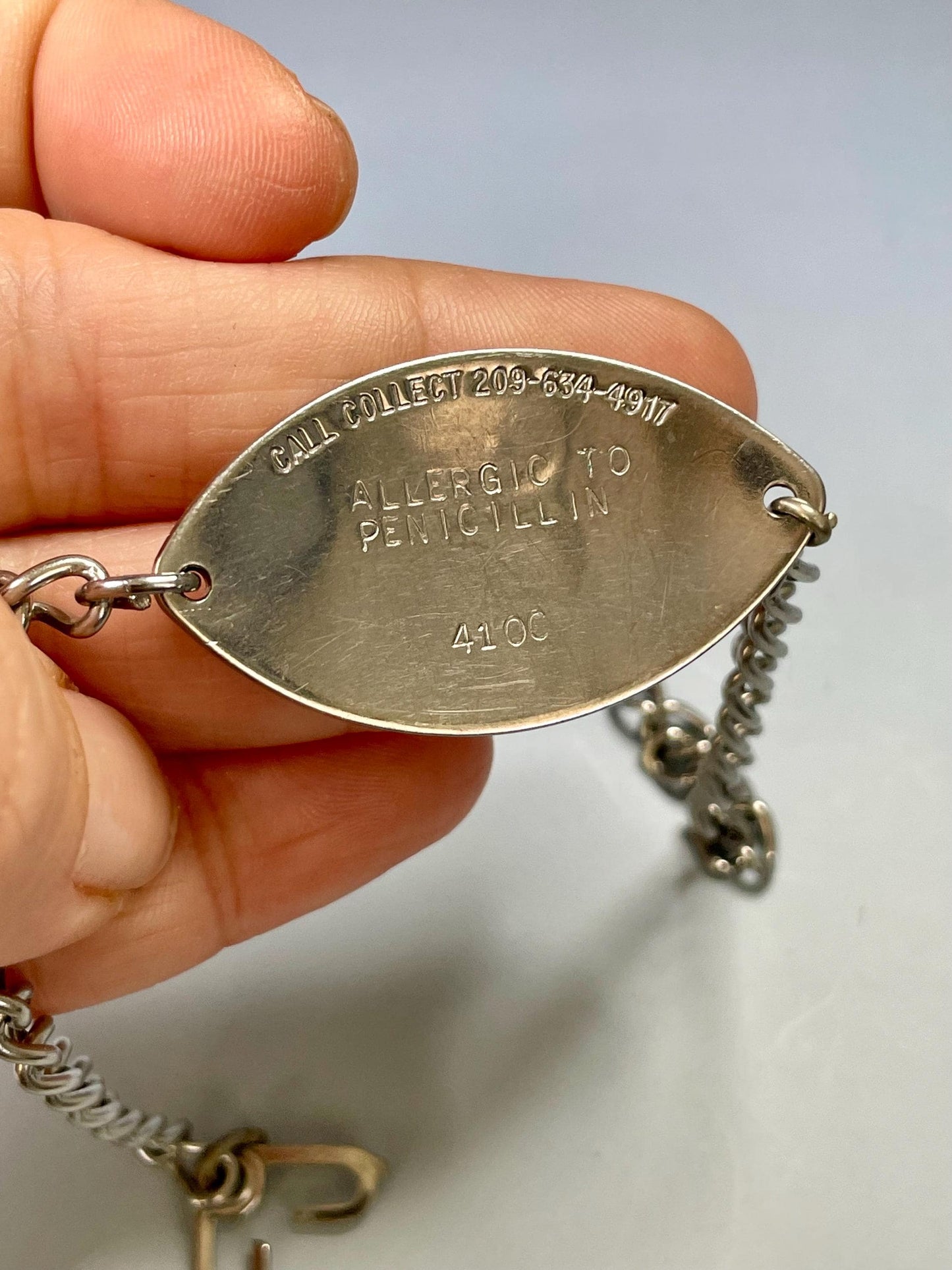 Vintage Medical Alert Bracelet  Allergic to Penicillin
