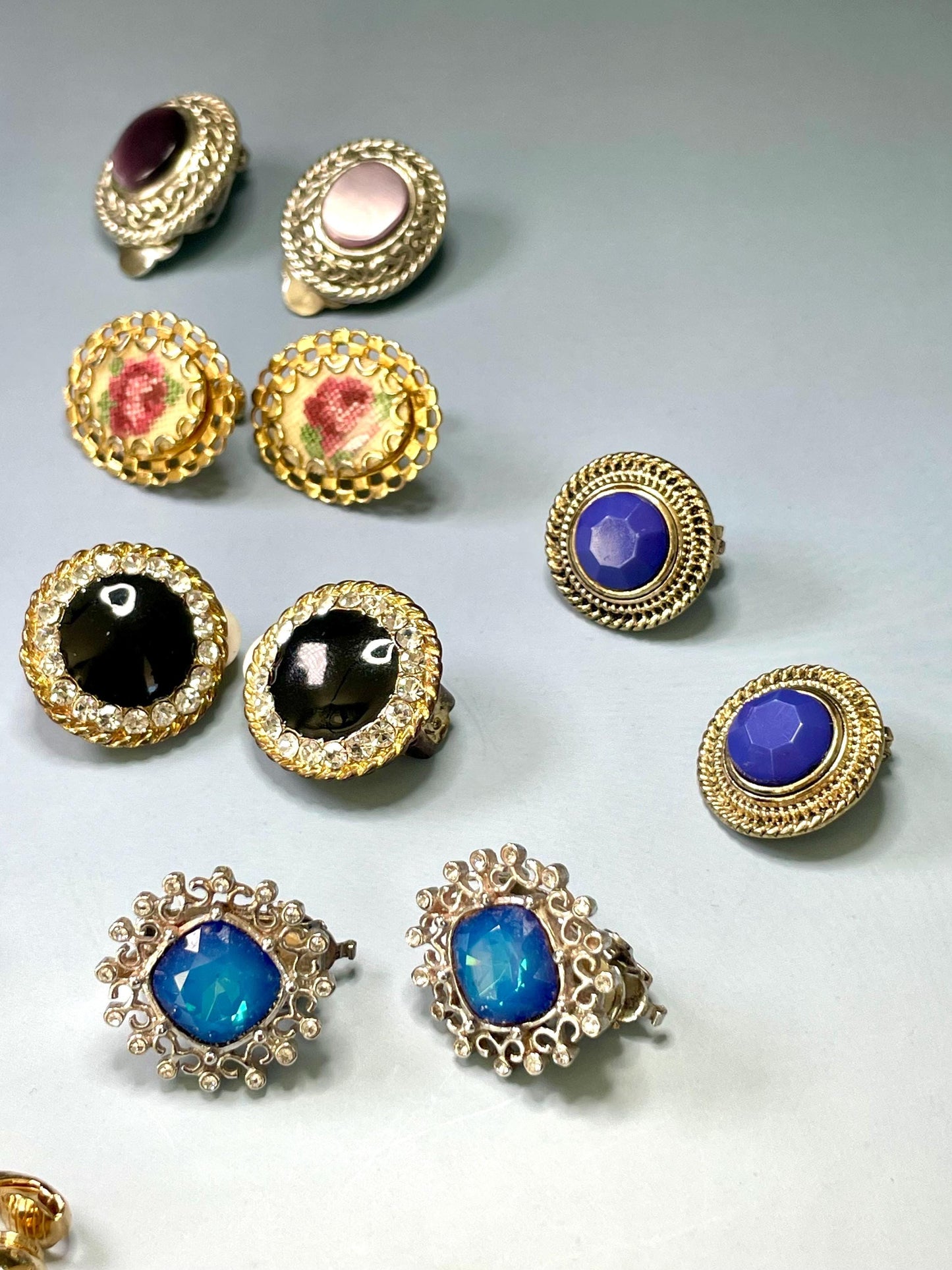 Lot of 13 pairs of Clip-on Earrings