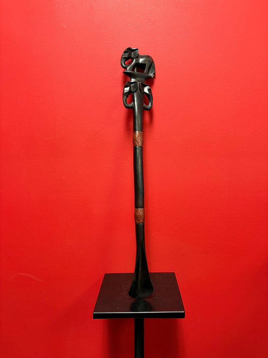 Very cool 1950s unique African elephant motif shoehorn  24 inches long and the very coolest gift  wow