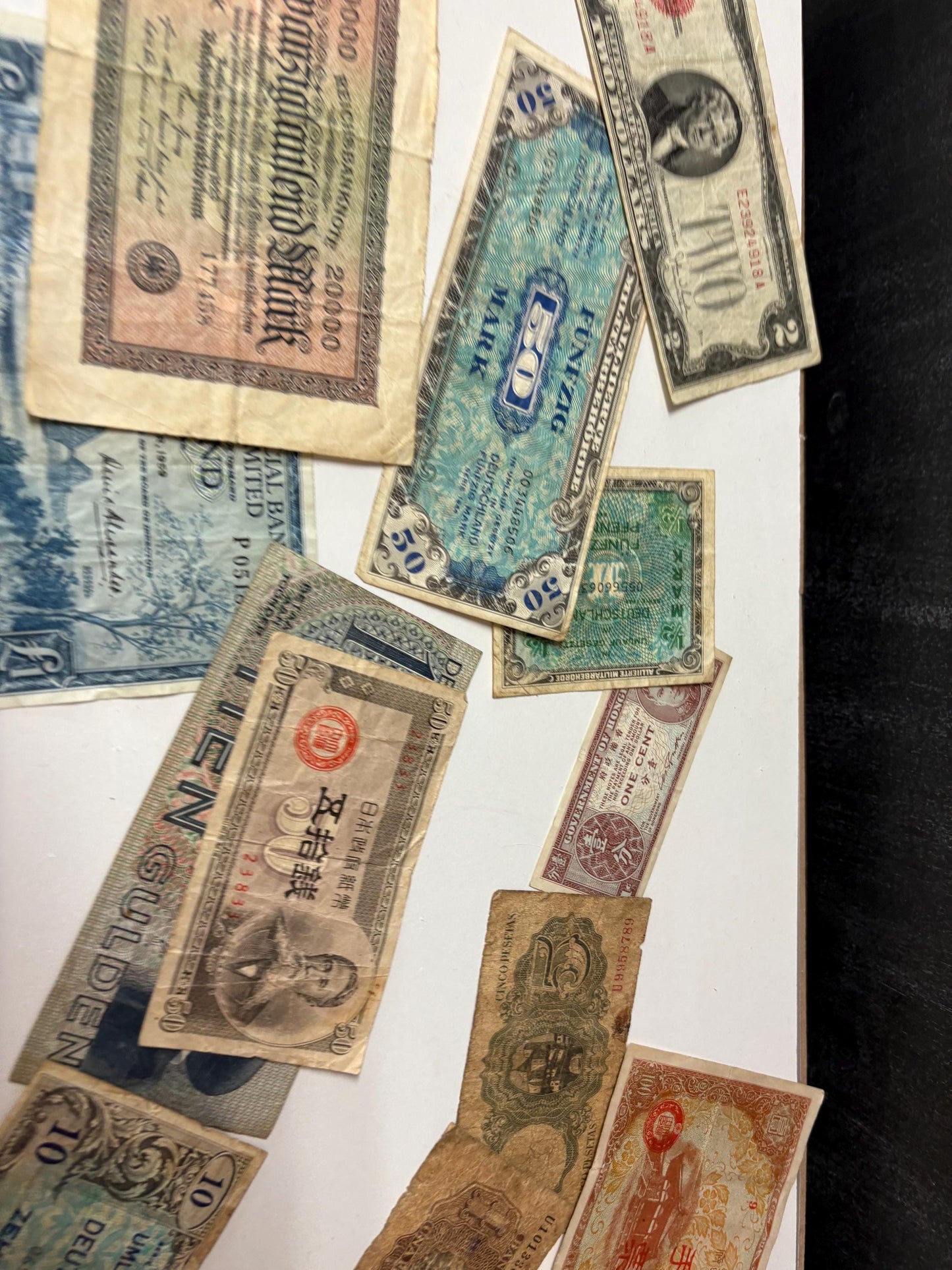 Pile of old world money