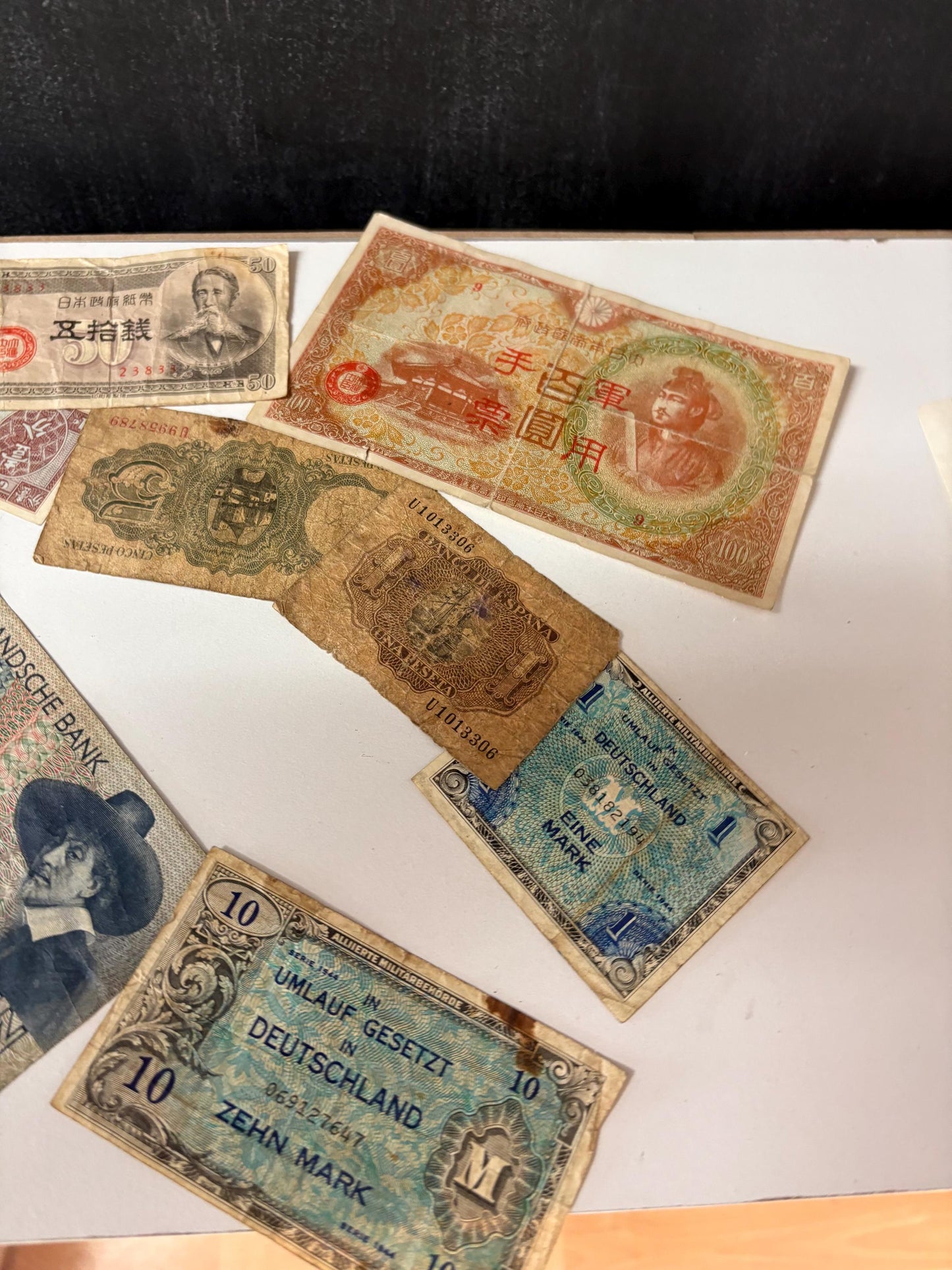 Pile of old world money