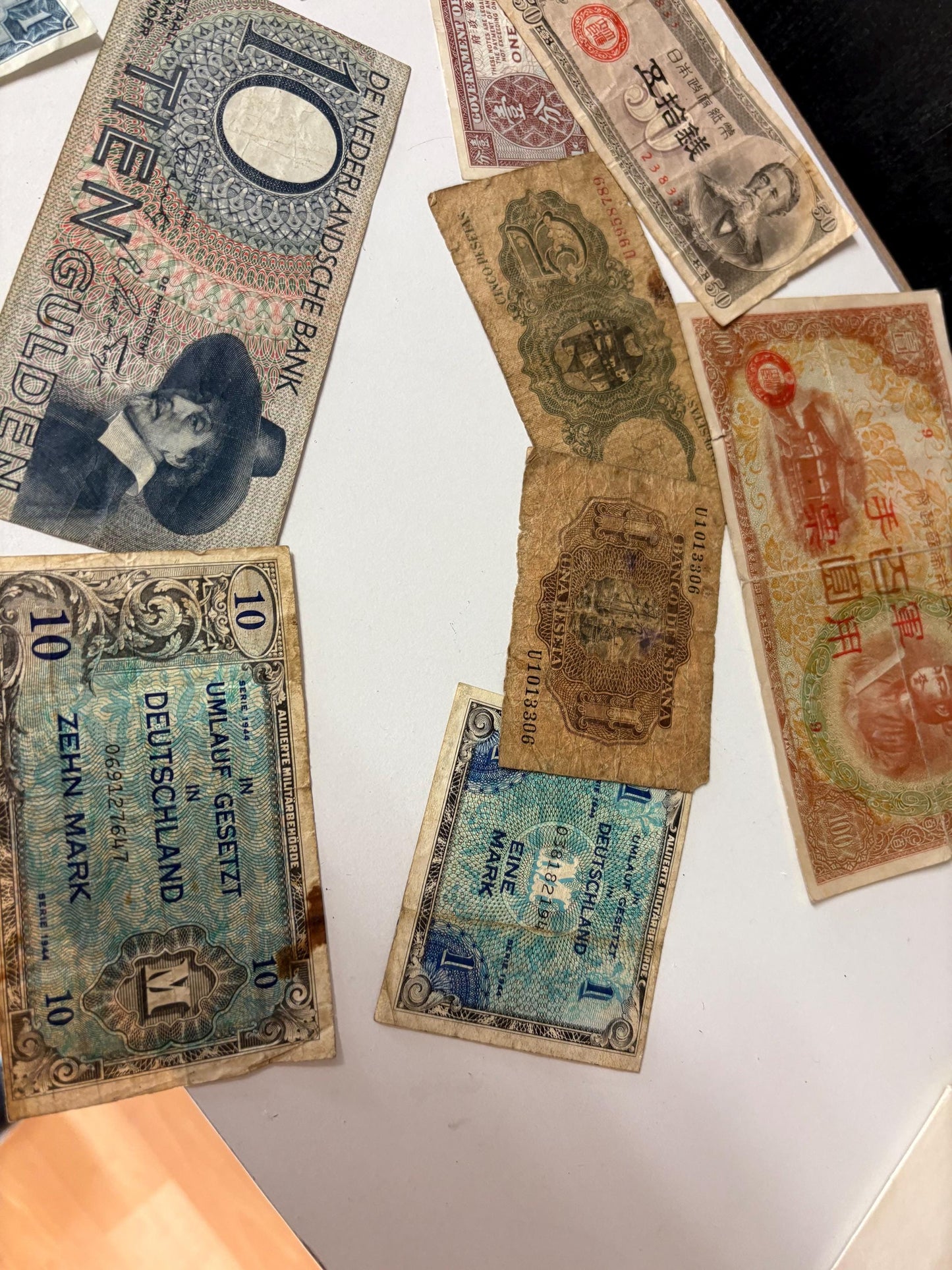 Pile of old world money