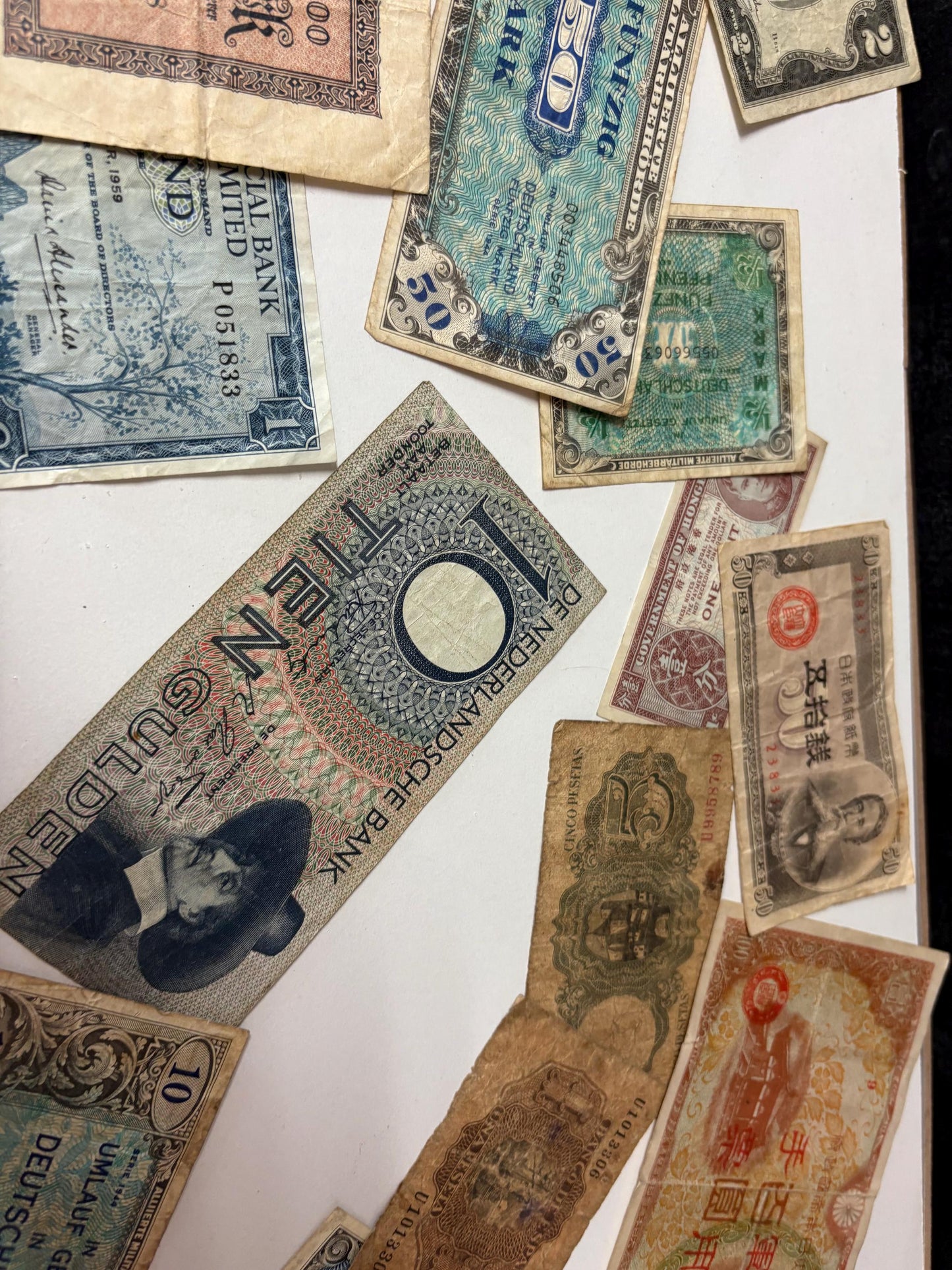 Pile of old world money