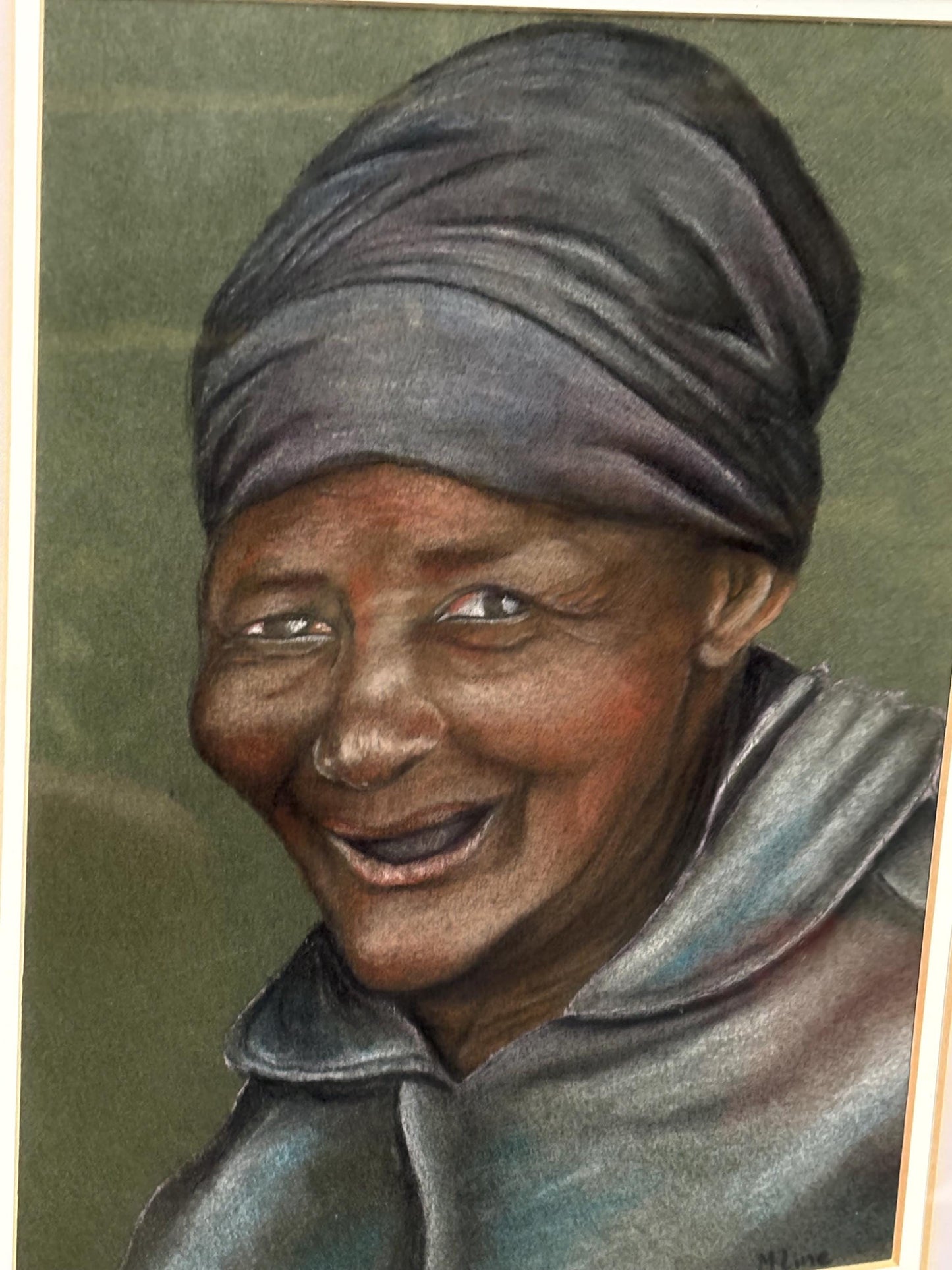 Beautiful 22 x 17 antique watercolour in fabulous gilt frame with great matte  super cool imagery  great condition  good value