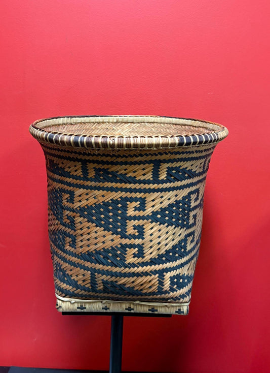 Huge African tribal weaved  basket antique 14 x 12 high absolute great condition  wonderful decoration or gift