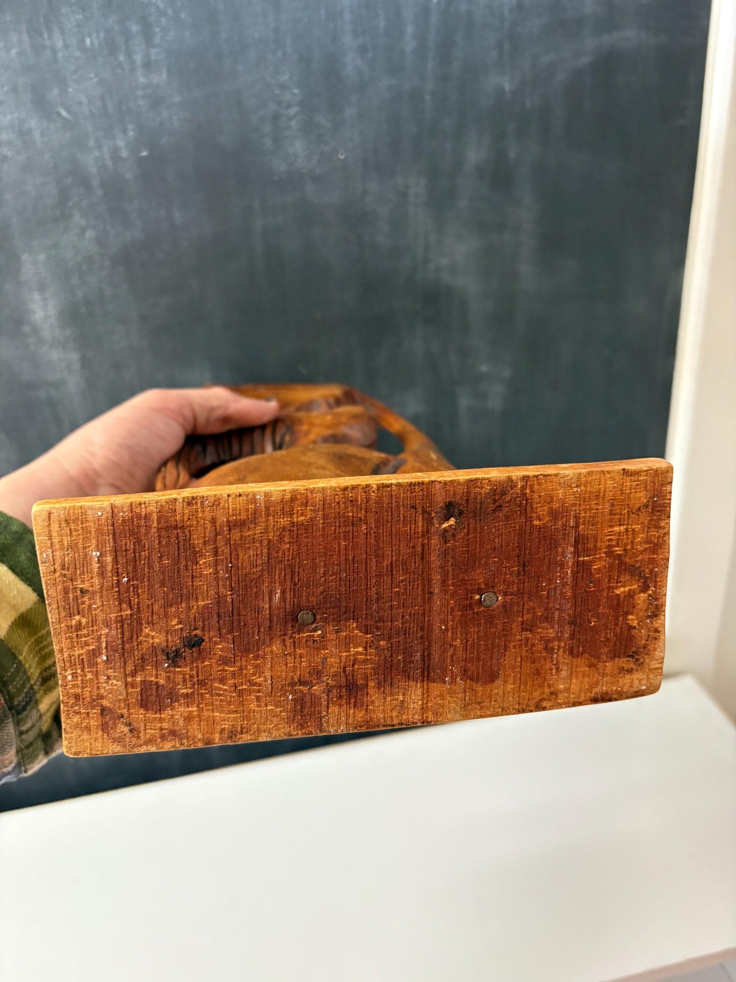 Very cool African kissing couple wooden statue  great gift and 17 x 7 wide