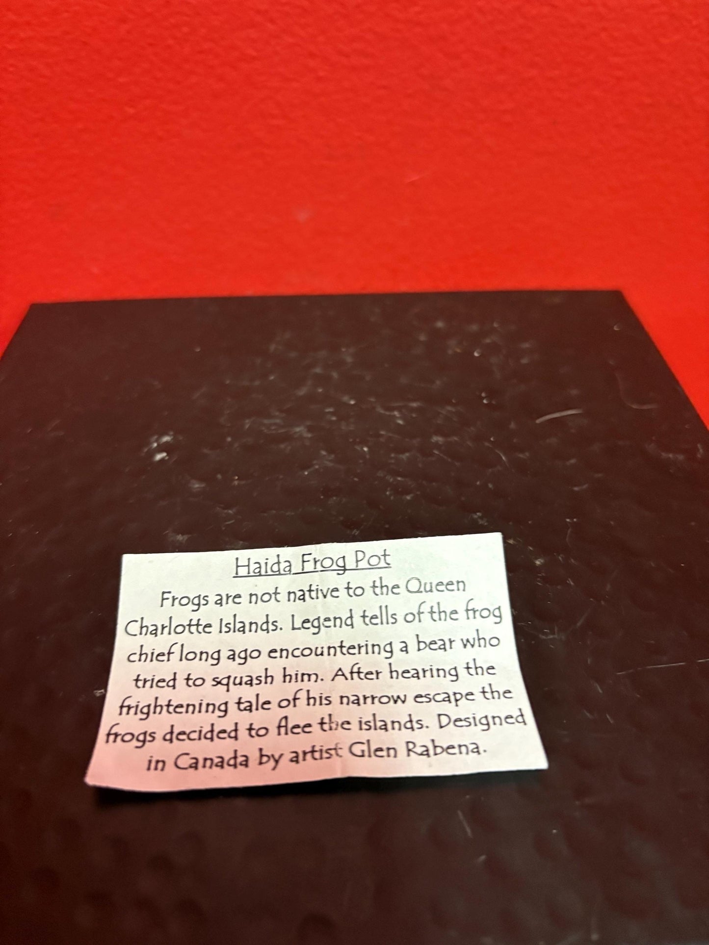 Cool indigenous First Nations pewter Haida frog pot  designed in Canada by Glen RABENA  great detail and great gift  3 x 1 high