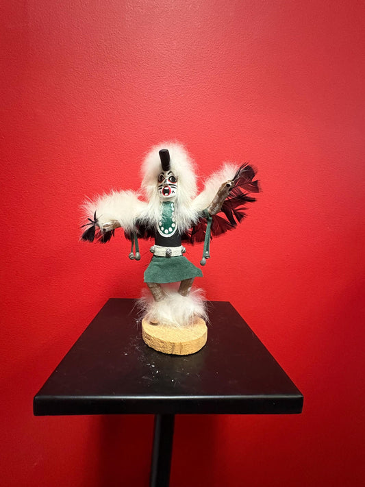 Lovely signed indigenous American hopi kachina doll great condition  8.5 inches tall