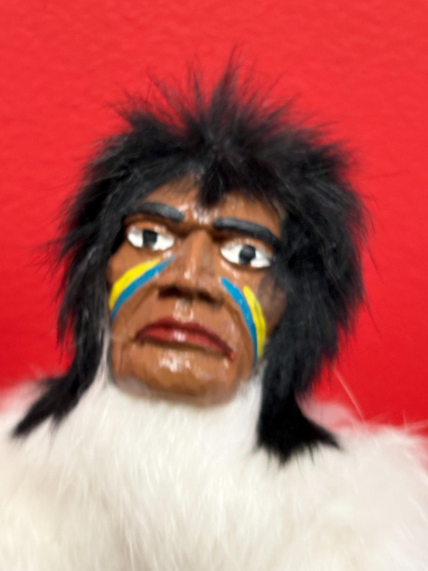 Lovely signed indigenous American hopi kachina doll great condition  12 inches tall  great basket