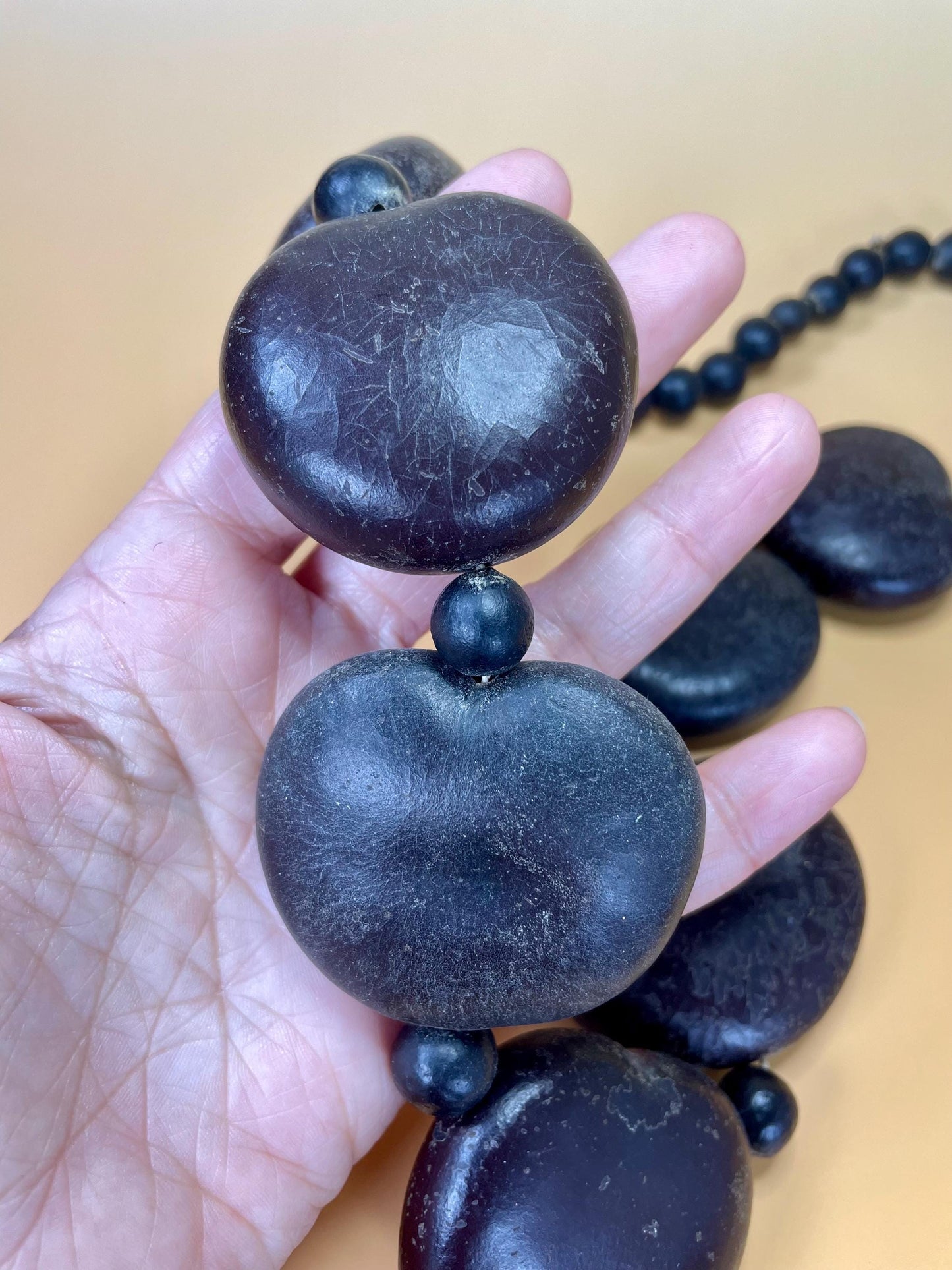 29 inch Caribbean Necklace made with Nuts and Seeds