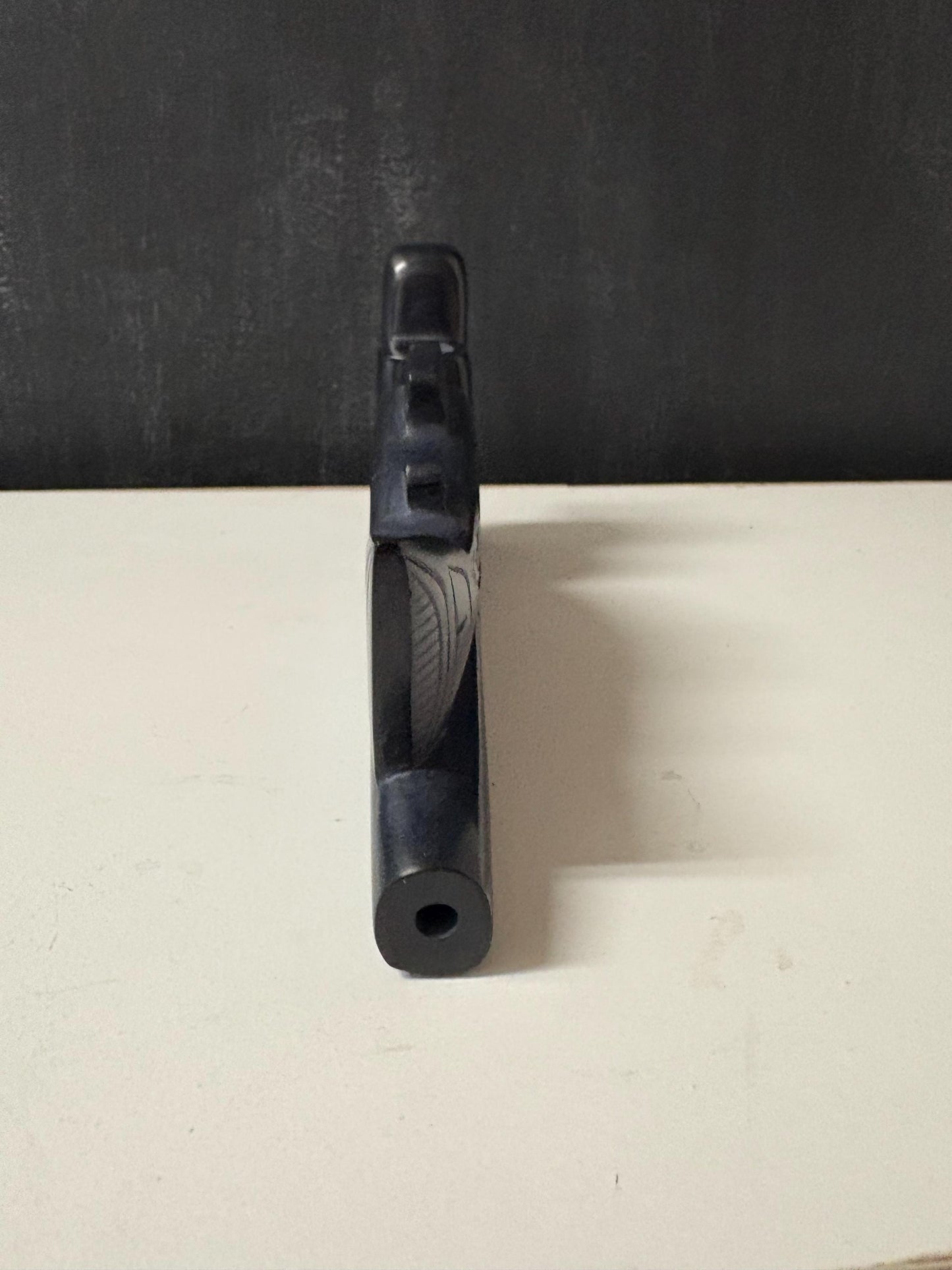 Stunning rare Haida argillite Glen Pollard pipe  most amazing detail and condition   museum quality  the best  8 x 3.5 inches high