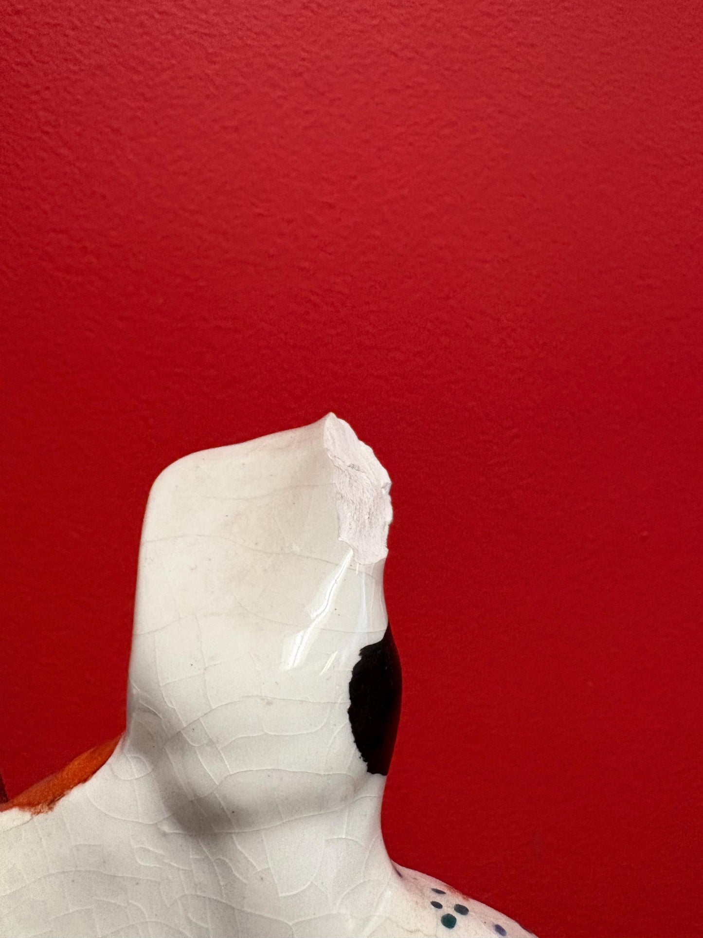 Beautiful antique English Staffordshire flatback statue of a couple  14 x 8 wide  good condition for age