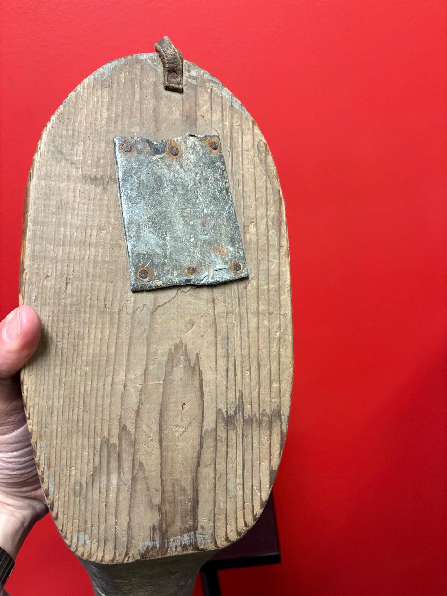 Stunning antique Canadian duck decoy   15 x 8 high  great patina  wonderful example