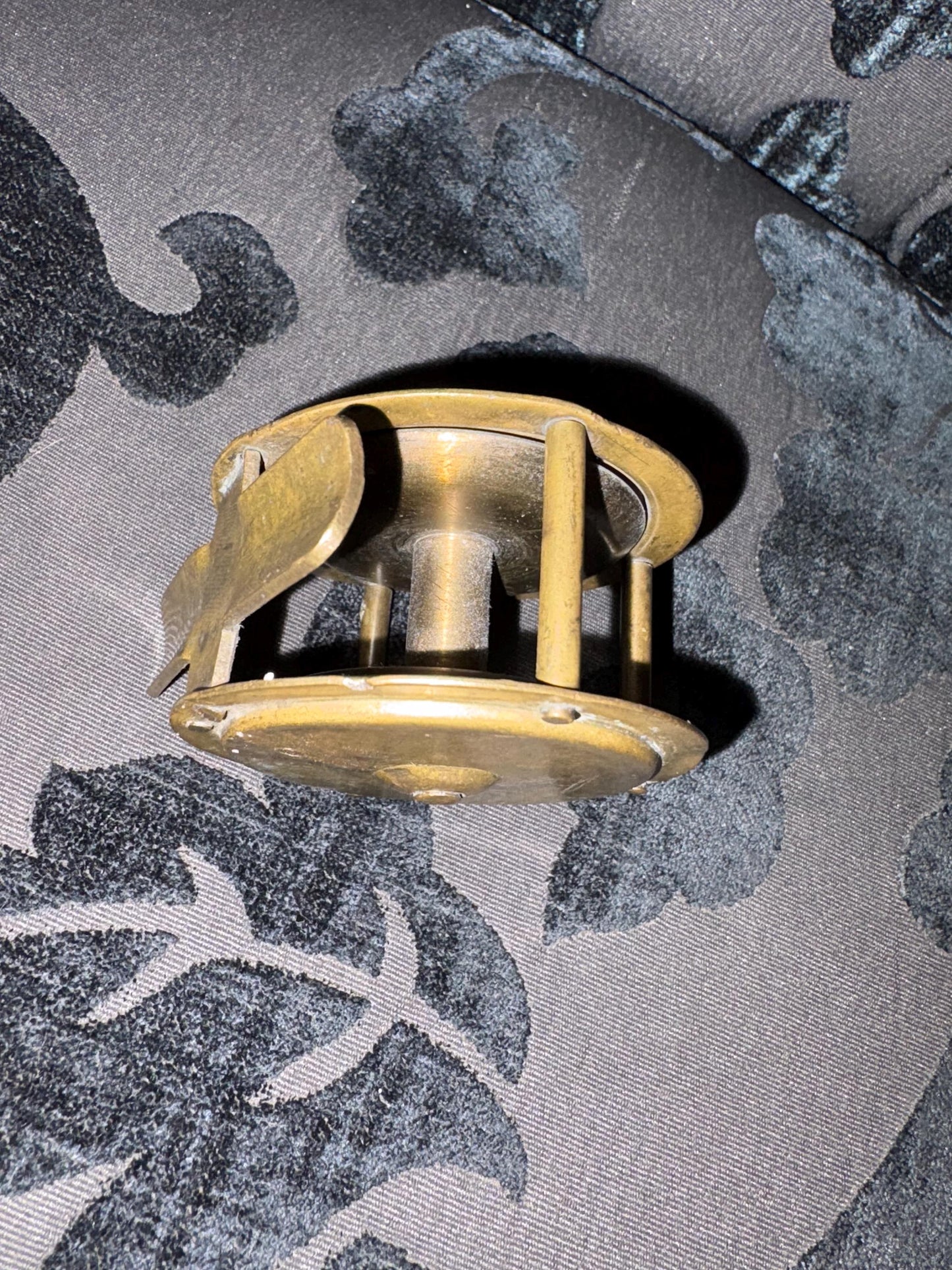 2.25 inch beautiful brass antique fishing reel  great condition