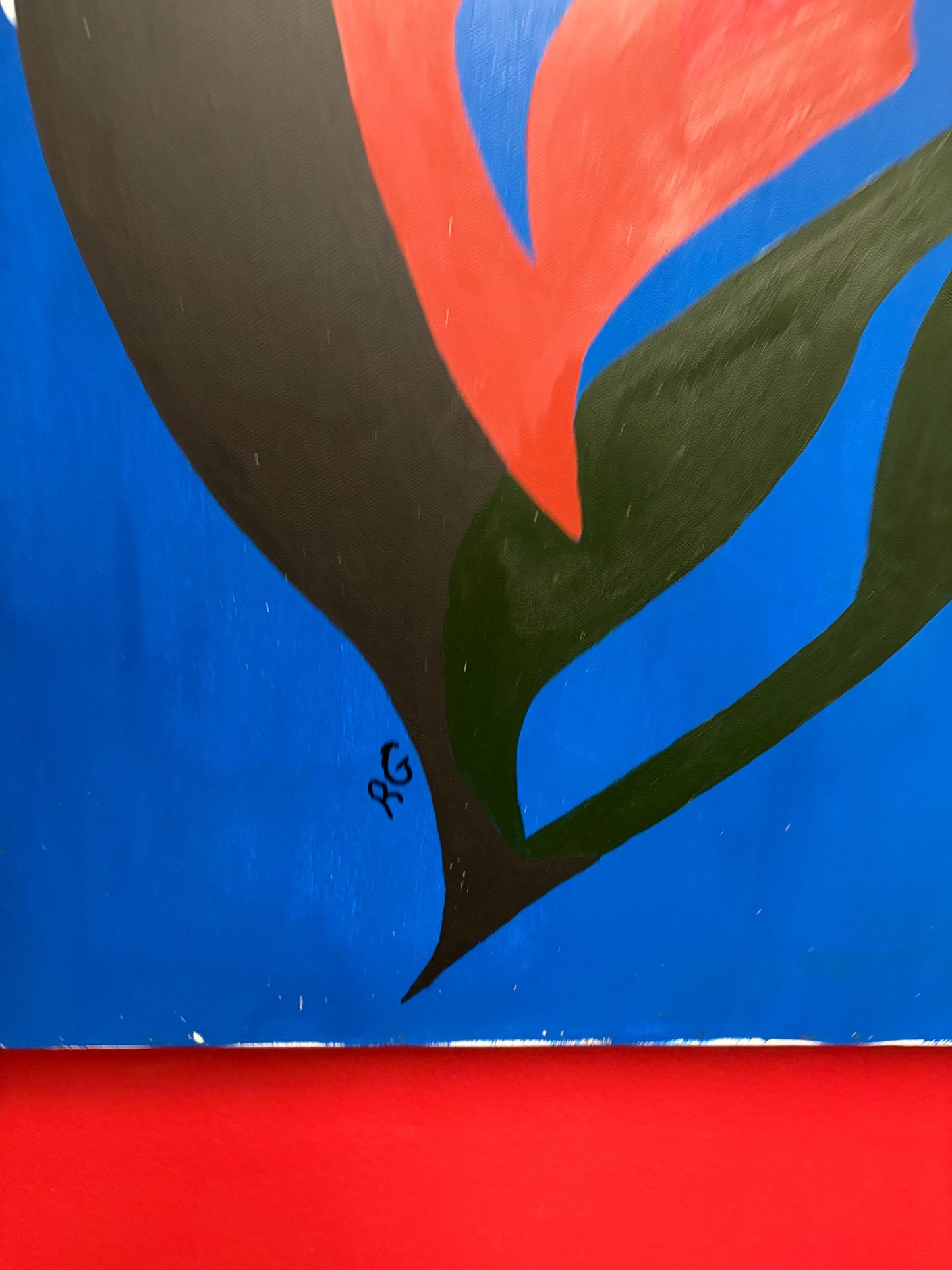 Stunning indigenous first nations Pacific Northwest Coast 40 x 30 acrylic painting on canvas Signed RG  wonderful imagery