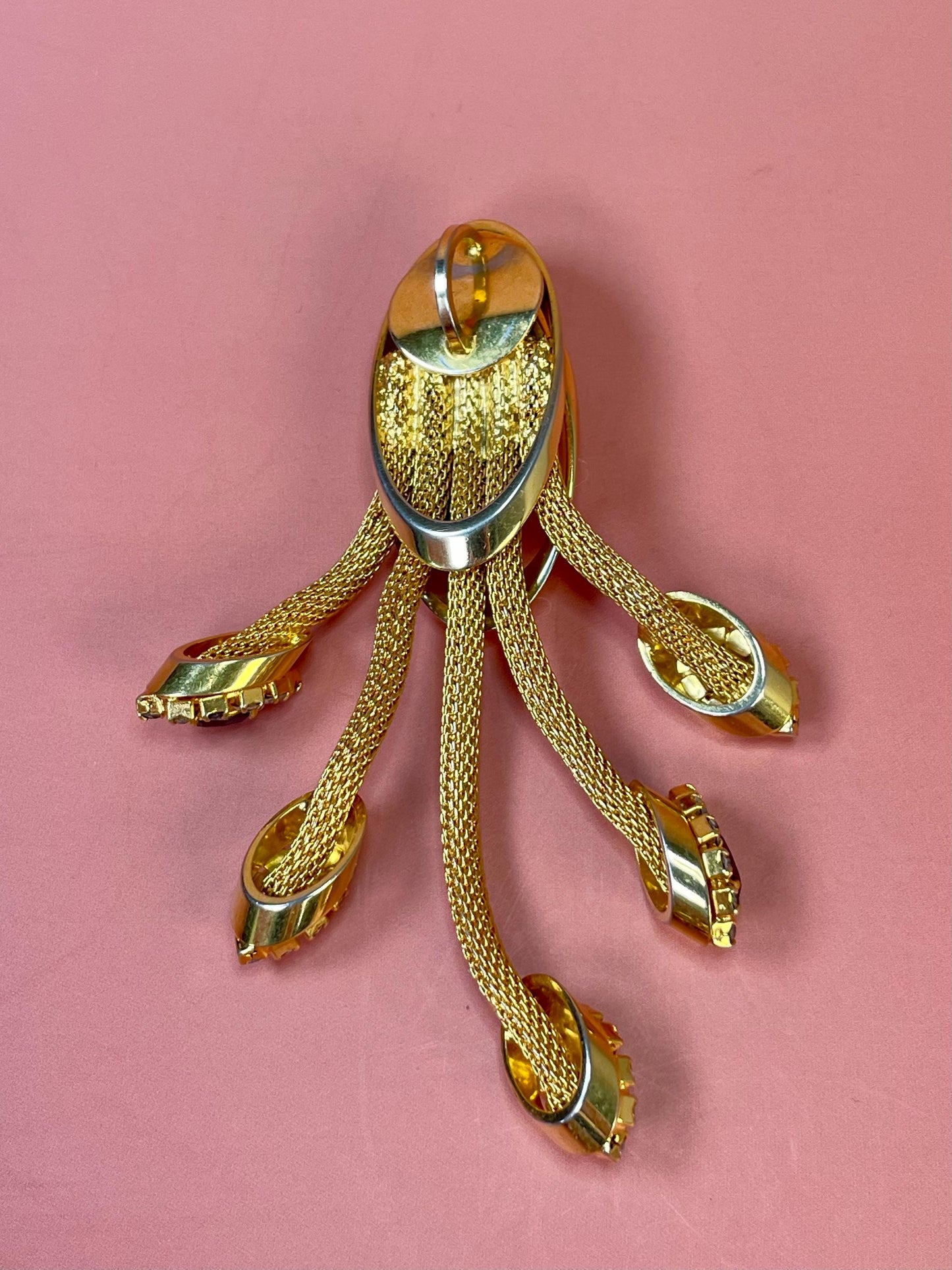 Unique Large Gold Tone Pendant