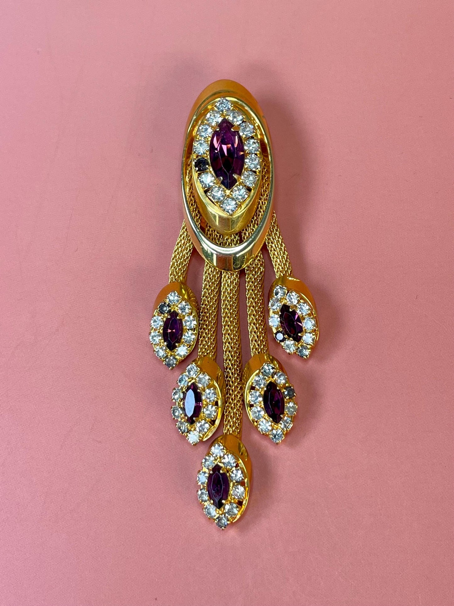 Unique Large Gold Tone Pendant