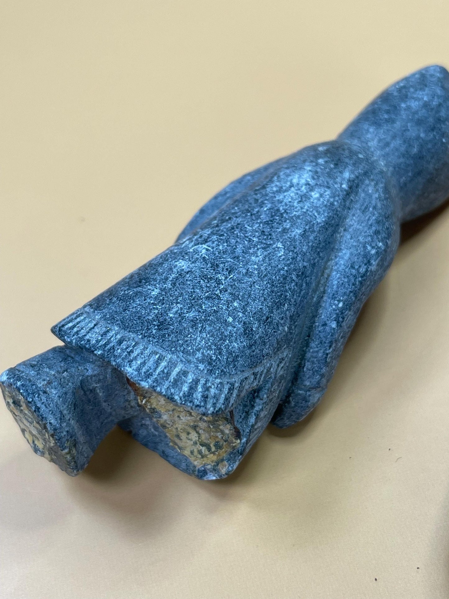 3 Indigenous Inuit soapstone carvings  all three broken, so see photos and priced low accordingly