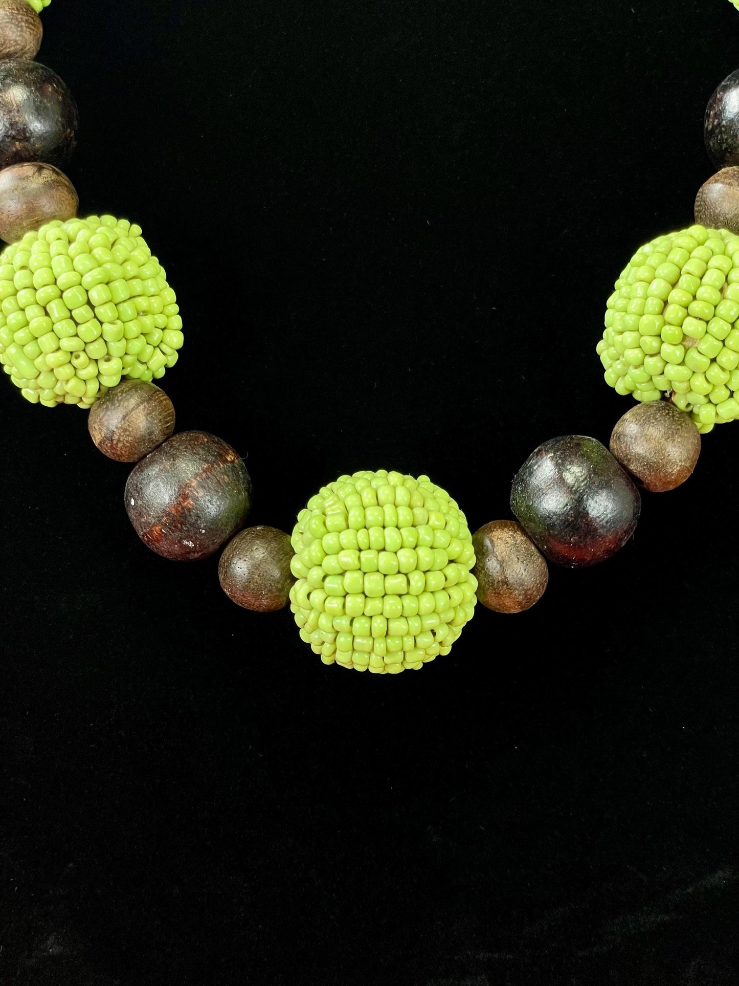 Beautiful Beaded necklace  vintage, and approximately 25 inches long  Unique and very unusual