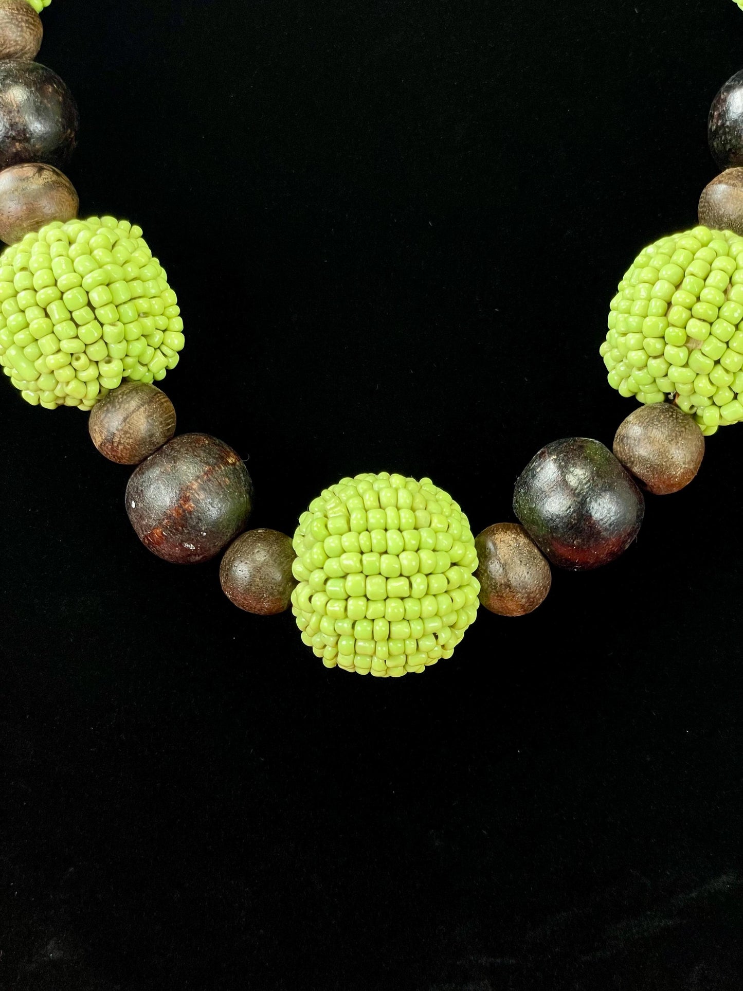 Beautiful Beaded necklace  vintage, and approximately 25 inches long  Unique and very unusual