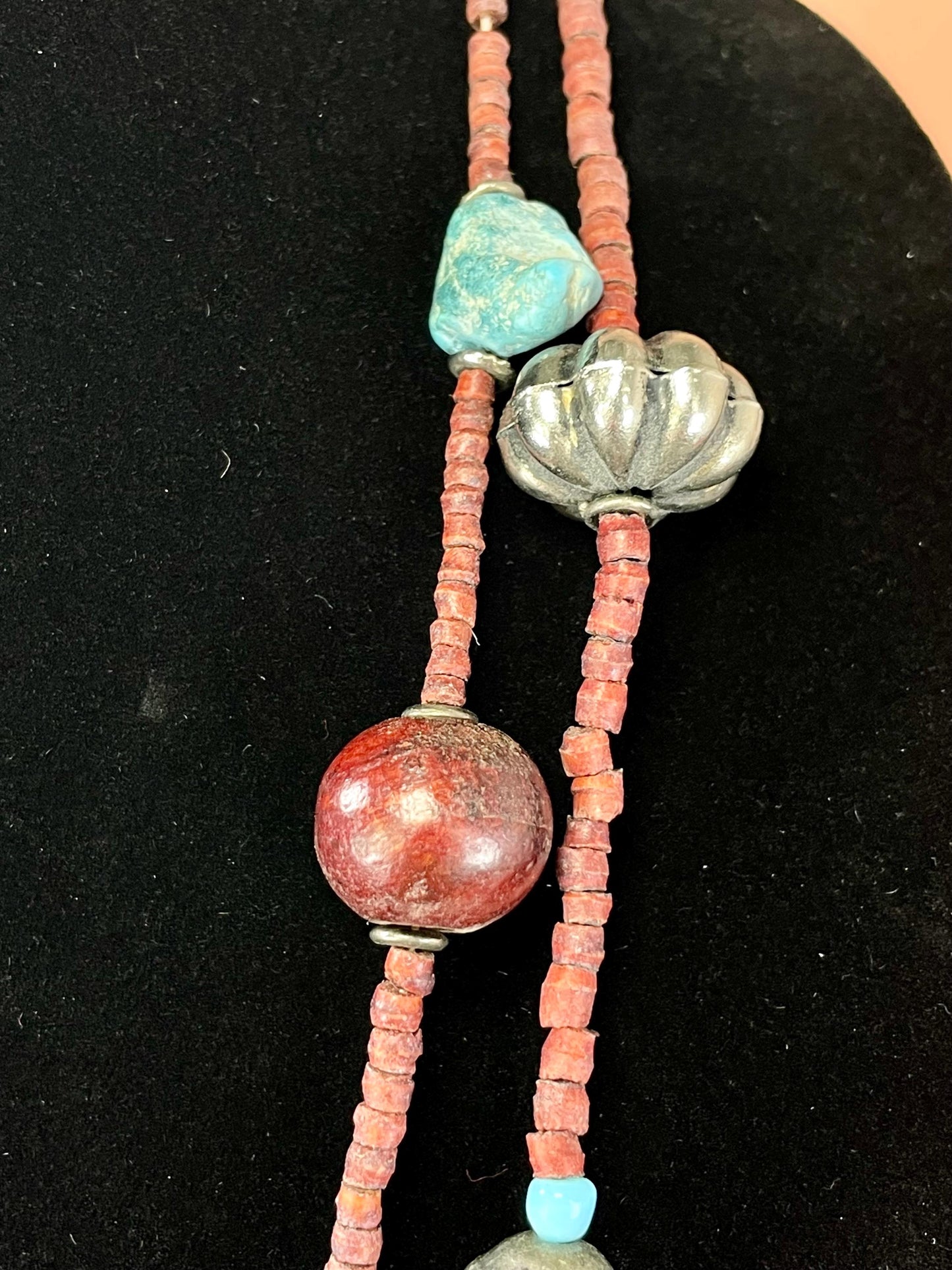 Long beaded necklace  No Clasp  very pretty