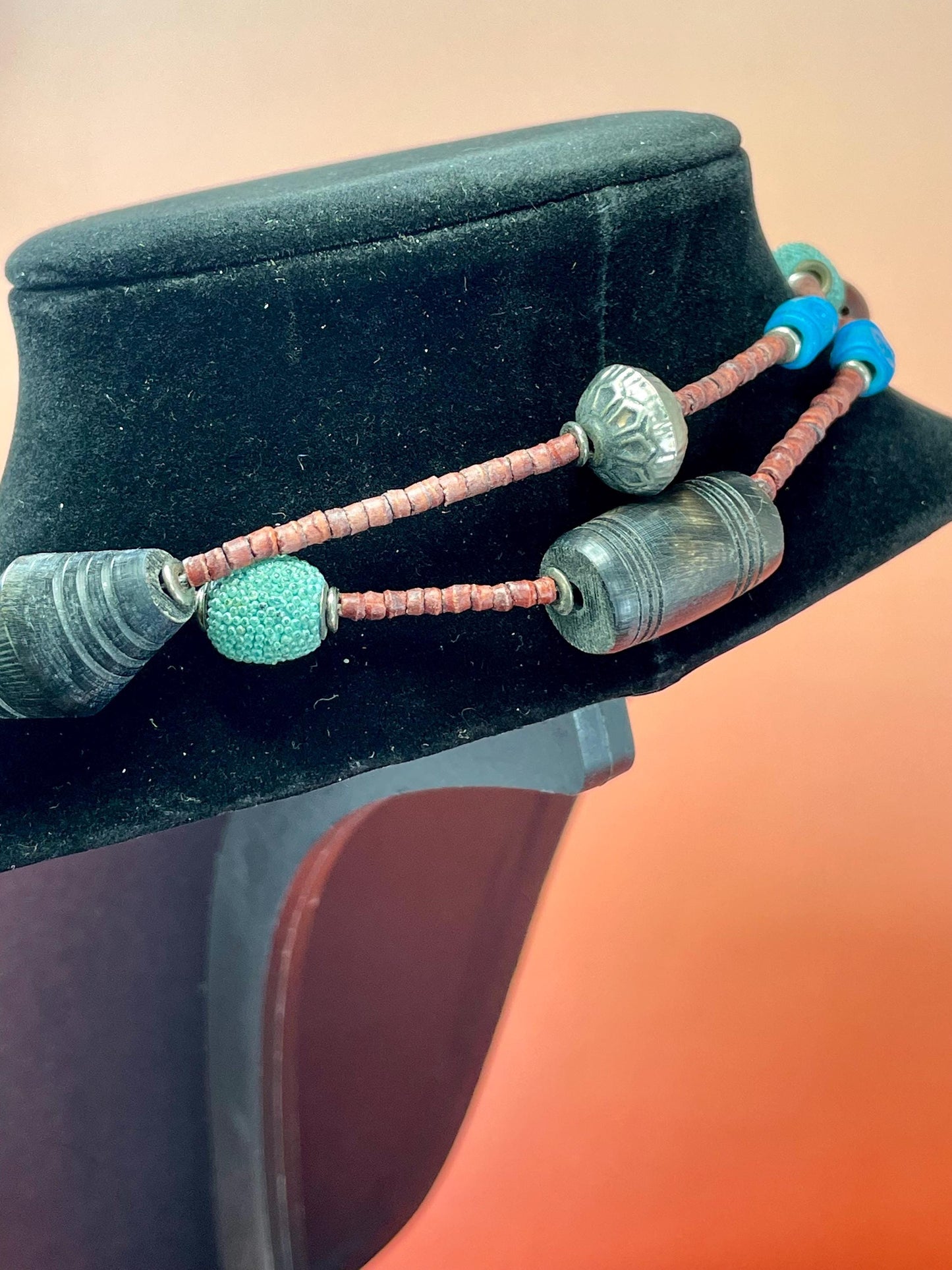 Long beaded necklace  No Clasp  very pretty