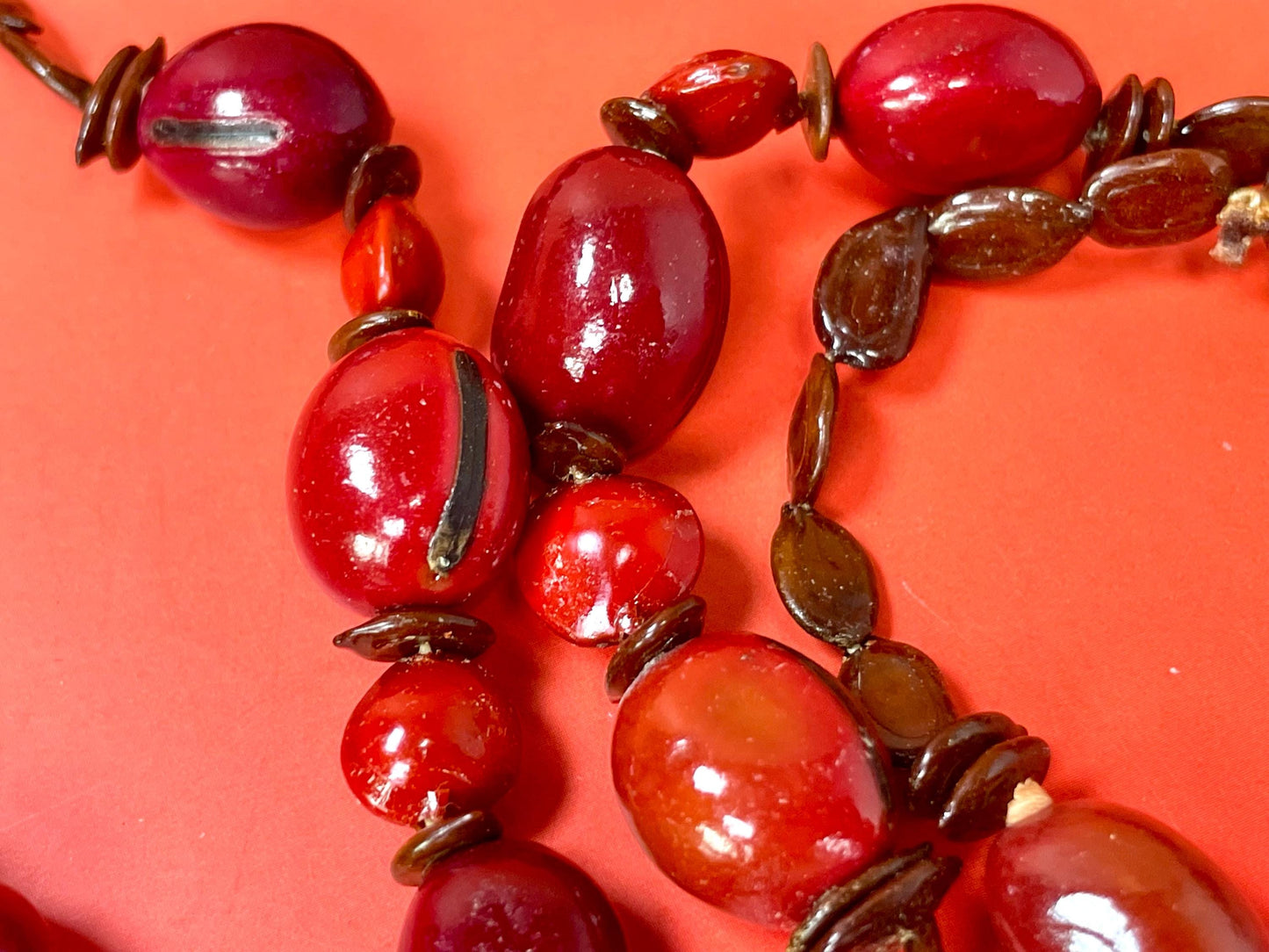 52 inch Long Nut and Seed Necklace