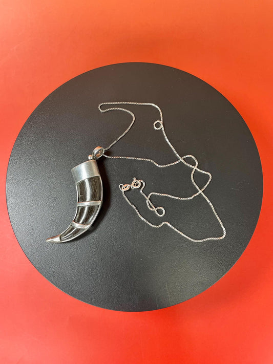 Sterling Sliver and Horn Necklace