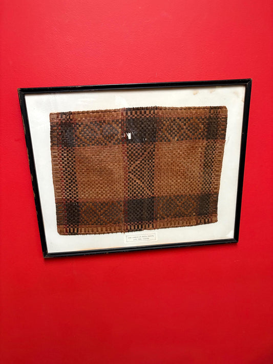 Stunning Museum quality very rare example Nootka  weaving late 19th century  21 x 17 inches in frame  not perfect  wonderful piece