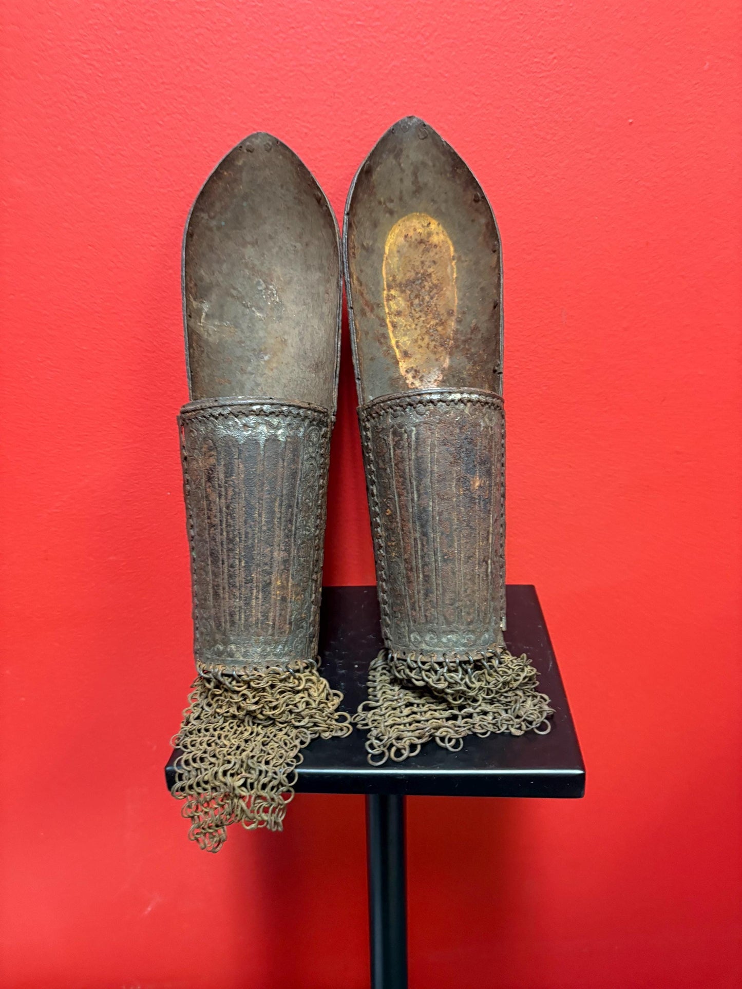 Stunning rare approximately 17 inch long Persian 18 century Banzu bands   military armour  used condition  wow